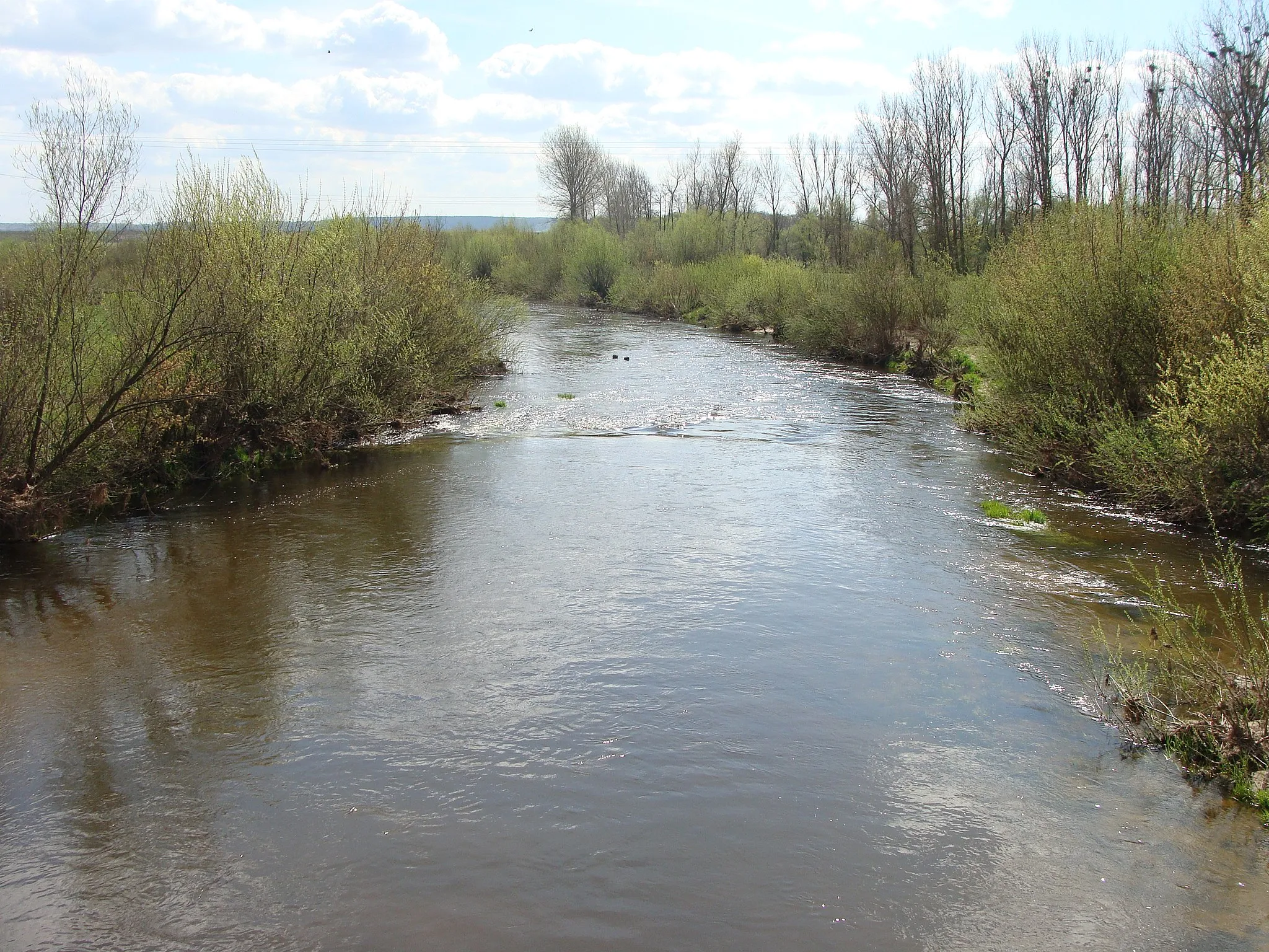 Photo showing: Motkowice widok z mostu na Nidę
