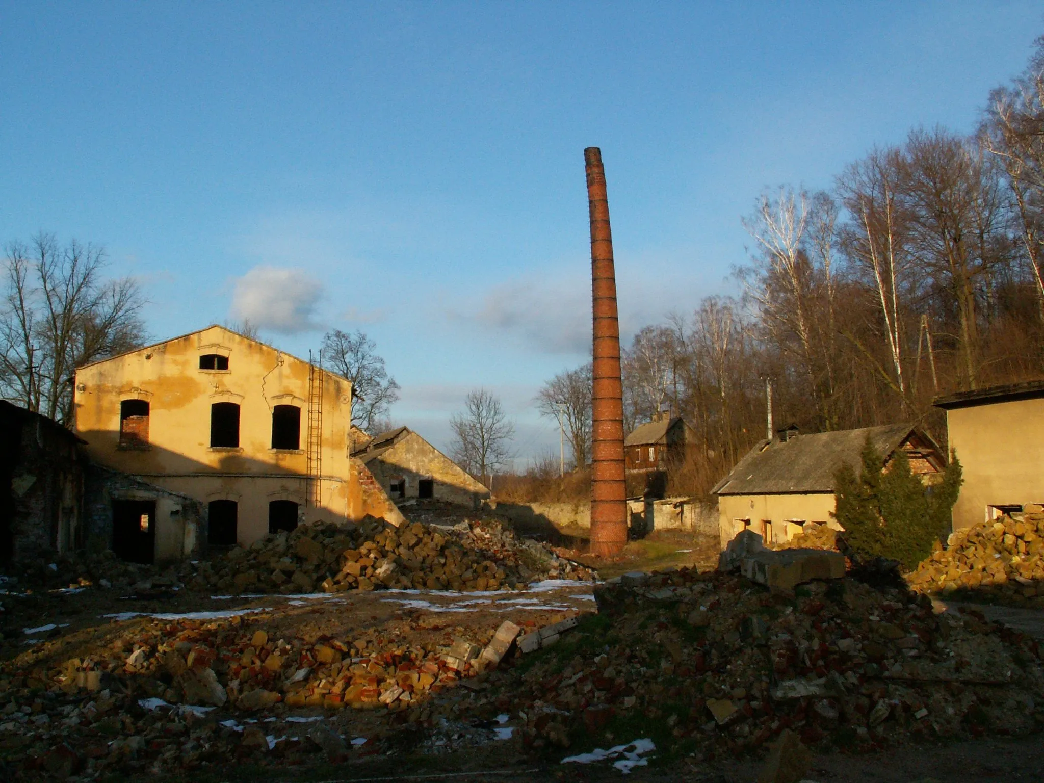 Photo showing: Ruins of cardboard factory in Doły Biskupie (Poland)