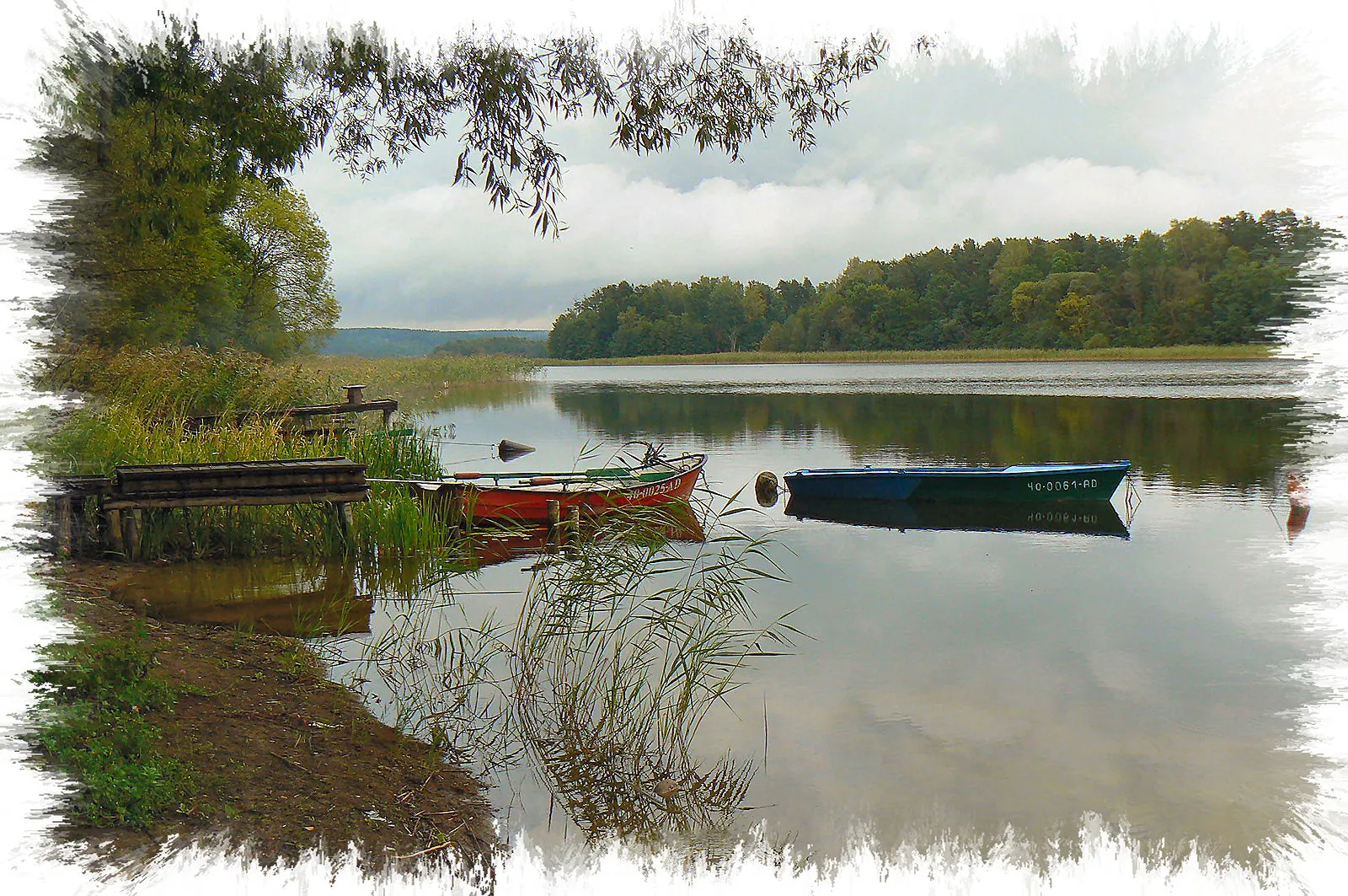 Photo showing: Głąbowo - przystań nad jeziorem Orło.