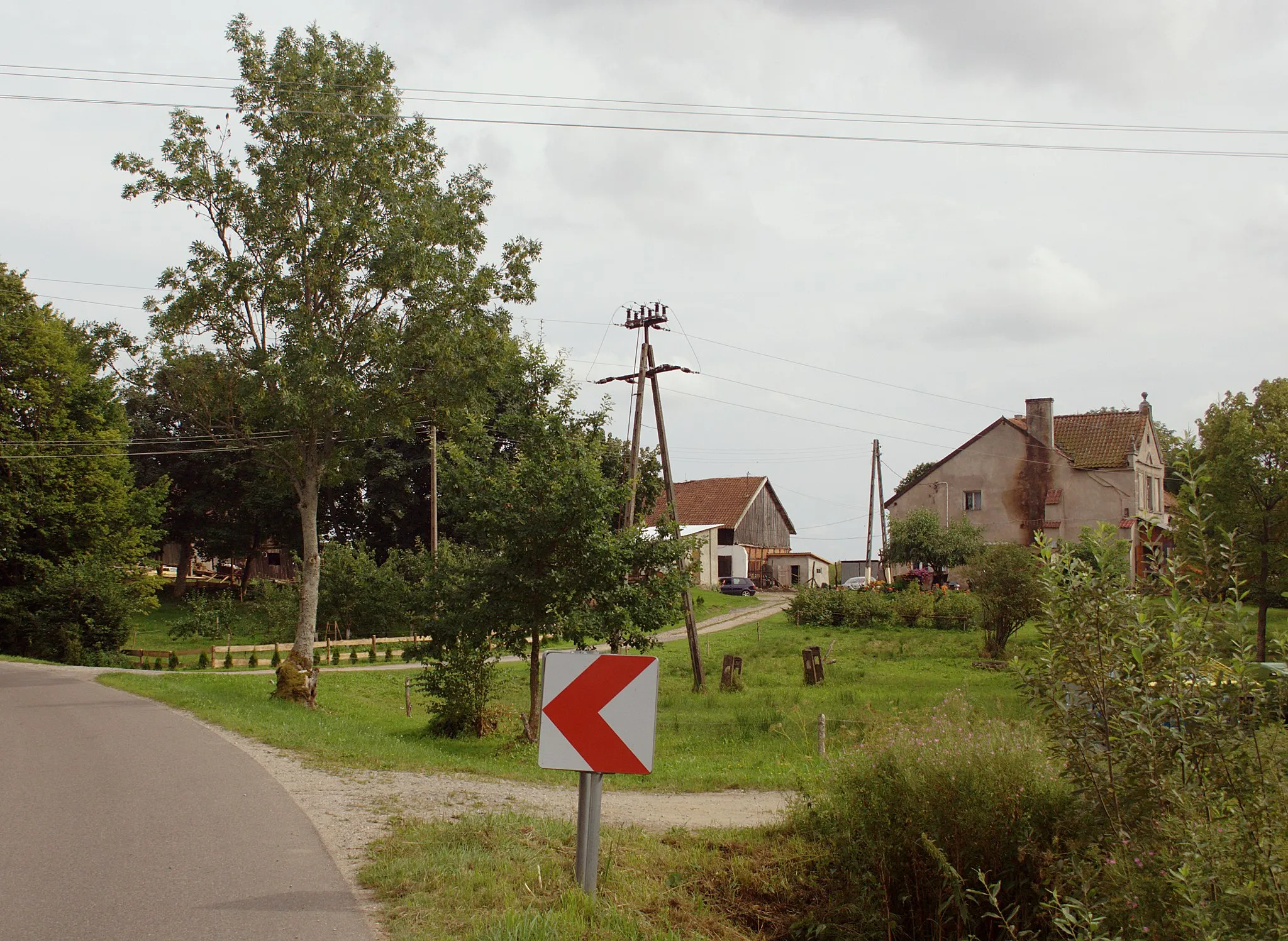 Photo showing: Fragment wsi Borowiec w powiecie braniewskim, w gminie Pieniężno