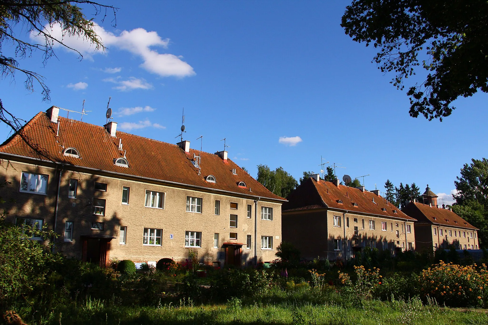 Photo showing: Bartoszyce. Budynki mieszkalne przy ulicy Limanowskiego.