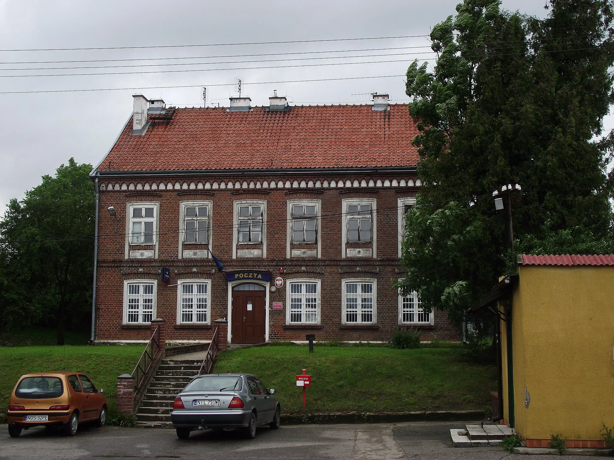 Photo showing: Budynek poczty w Małdytach