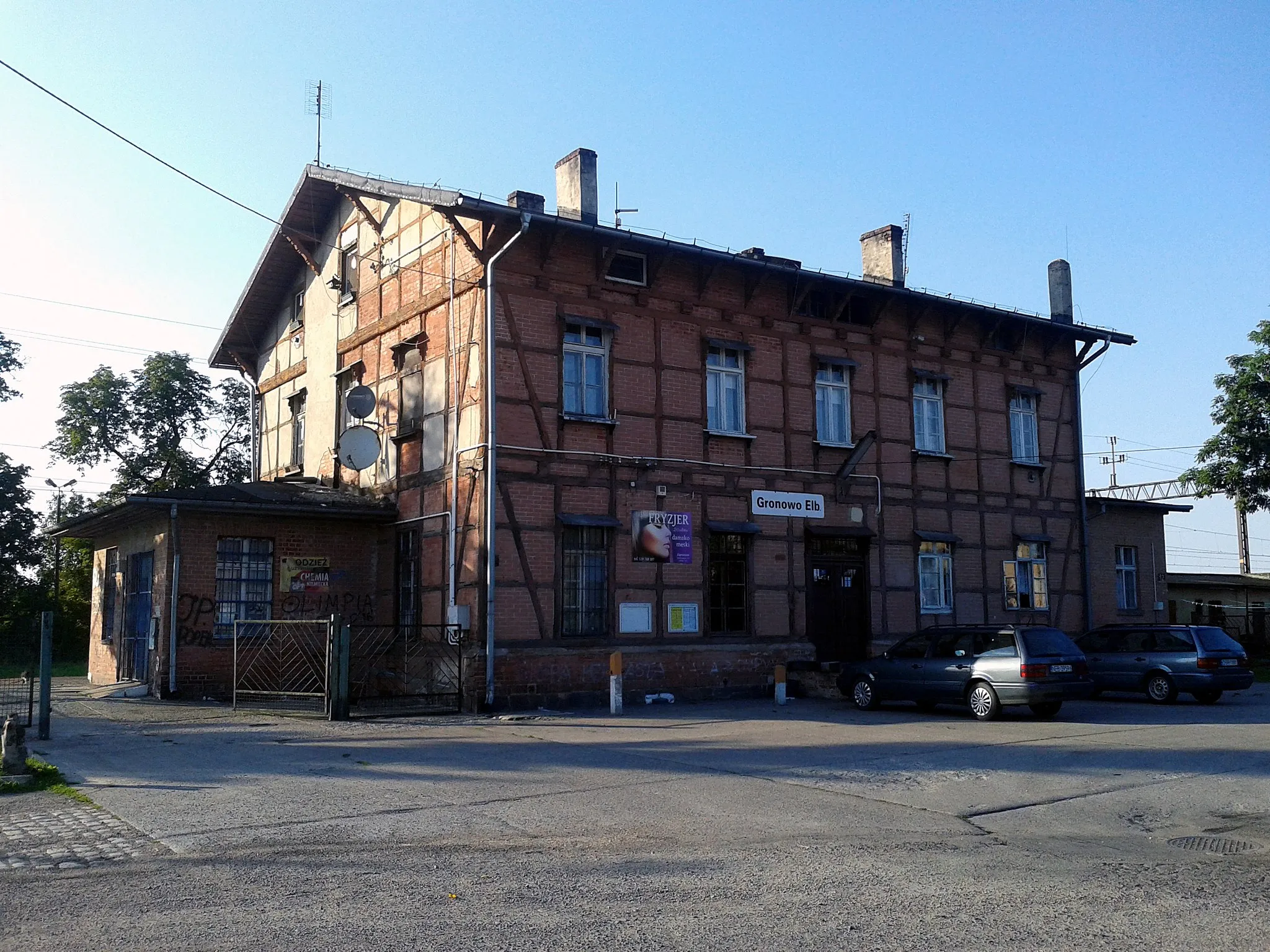 Photo showing: Stacja kolejowa w Gronowie Elbląskim