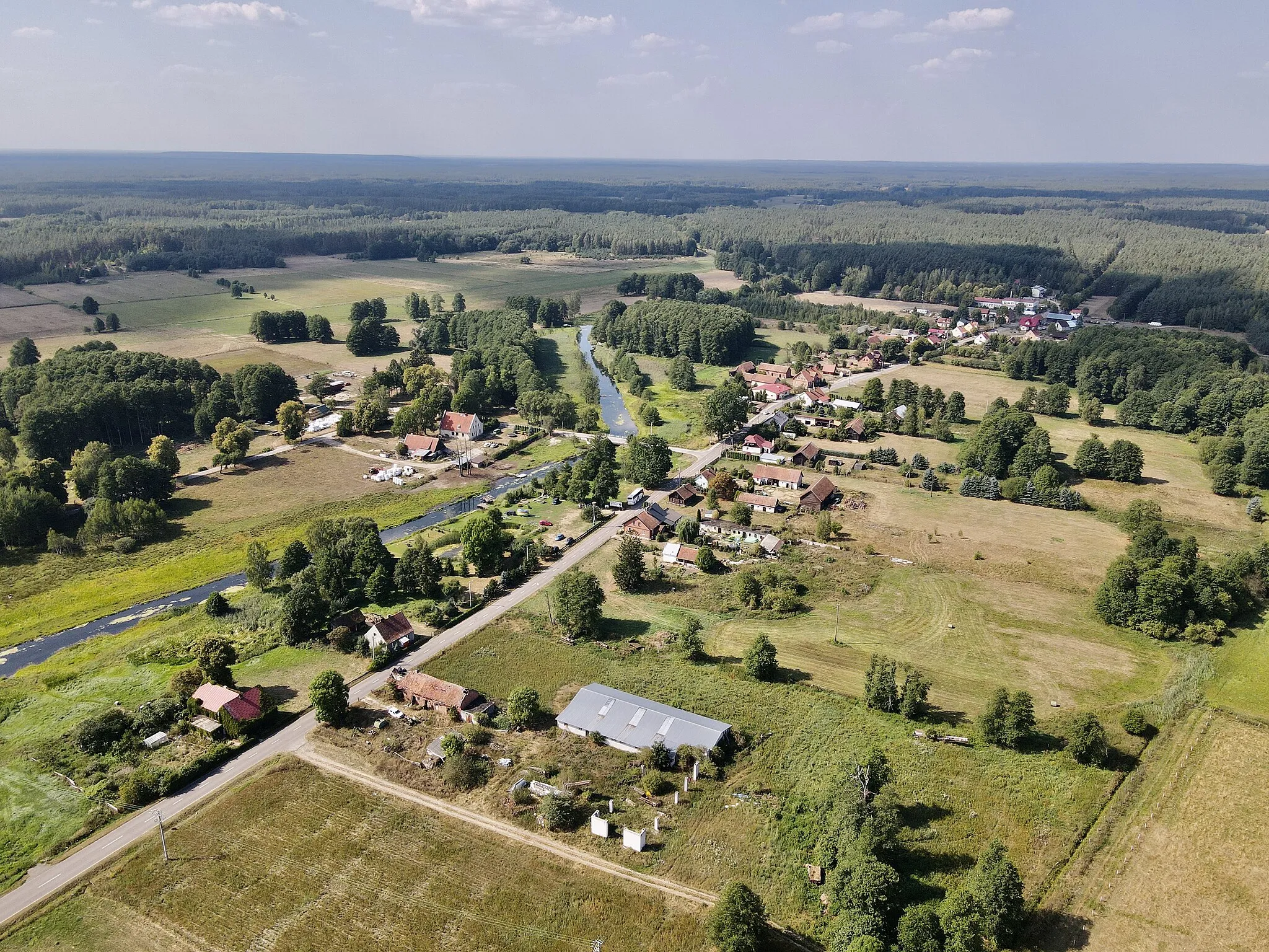 Photo showing: Air view on Wesolowo