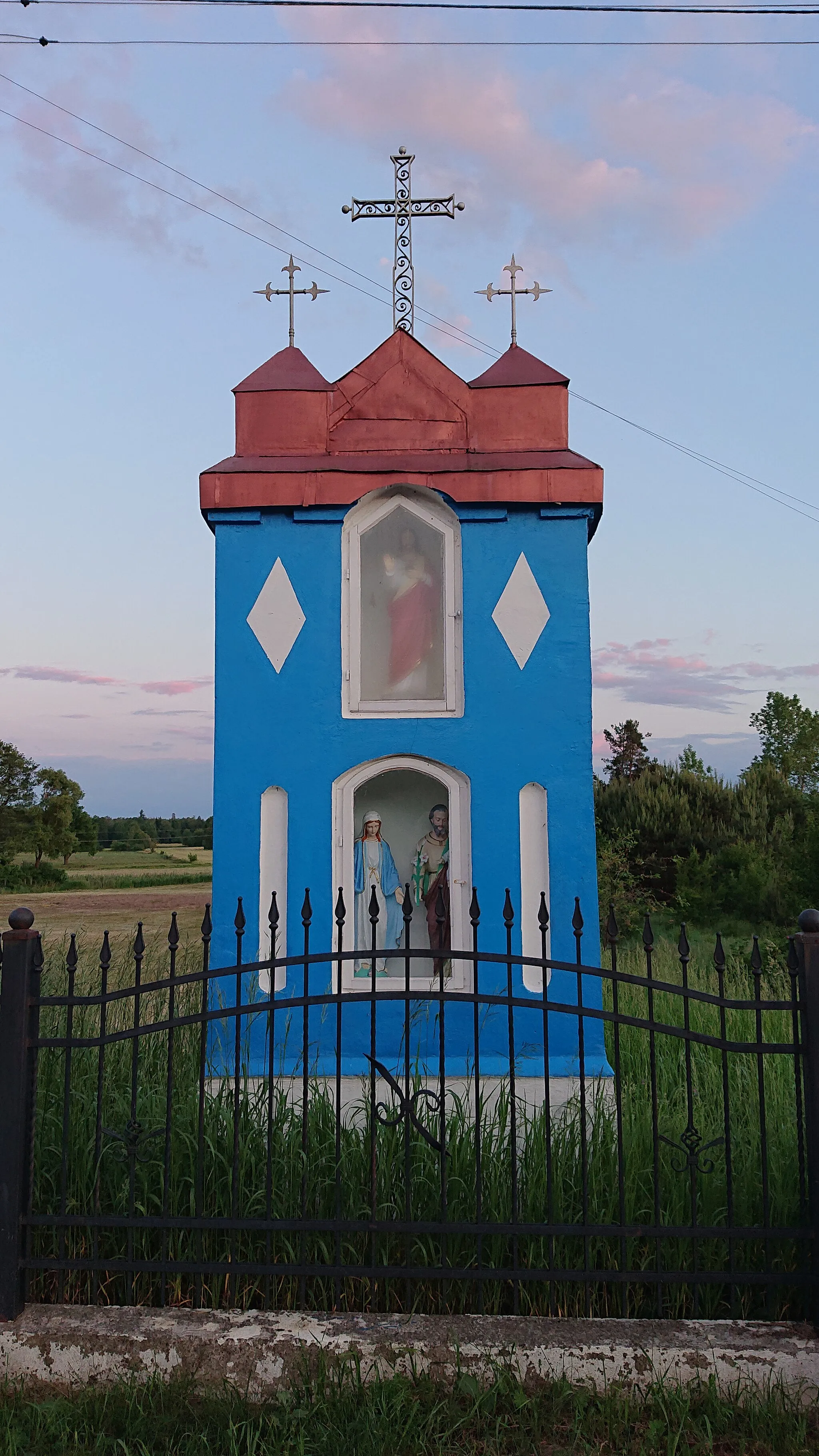Photo showing: Wayside shrine in Czarnia, Czarnia commune, Kurpie (Green Forest), Poland