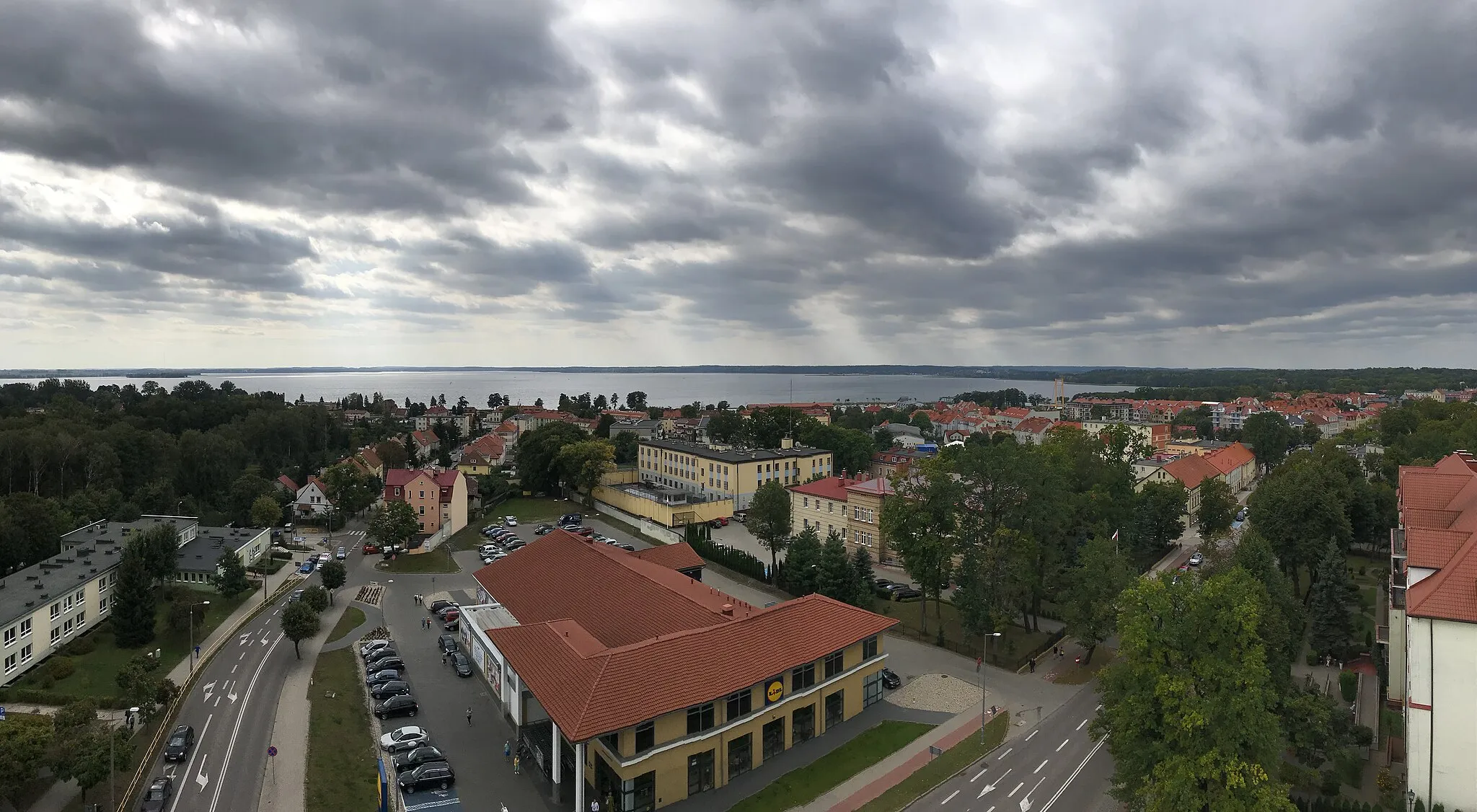 Photo showing: Panorama Giżycka z budynku wieży ciśnień