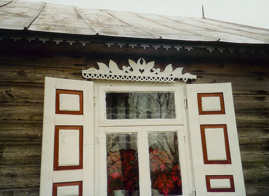 Photo showing: The window in a peasant house in Kózki