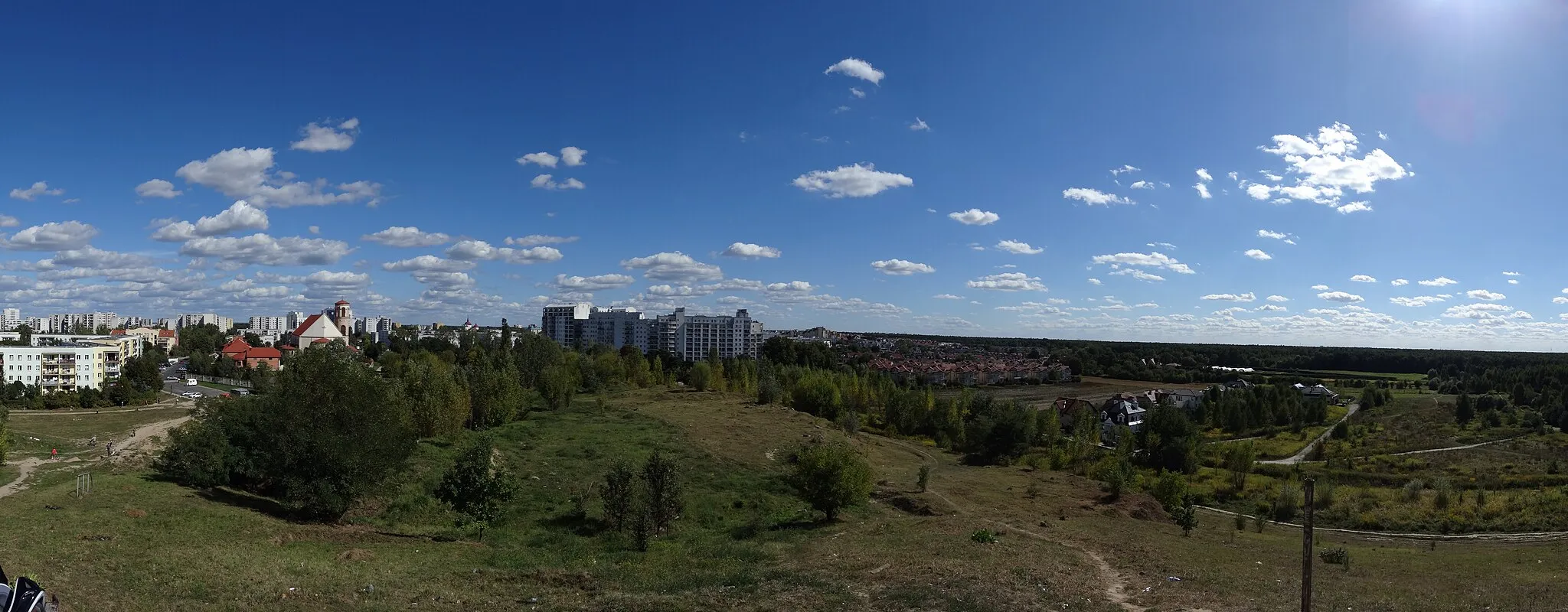 Photo showing: Panorama z górki "Kazurki"