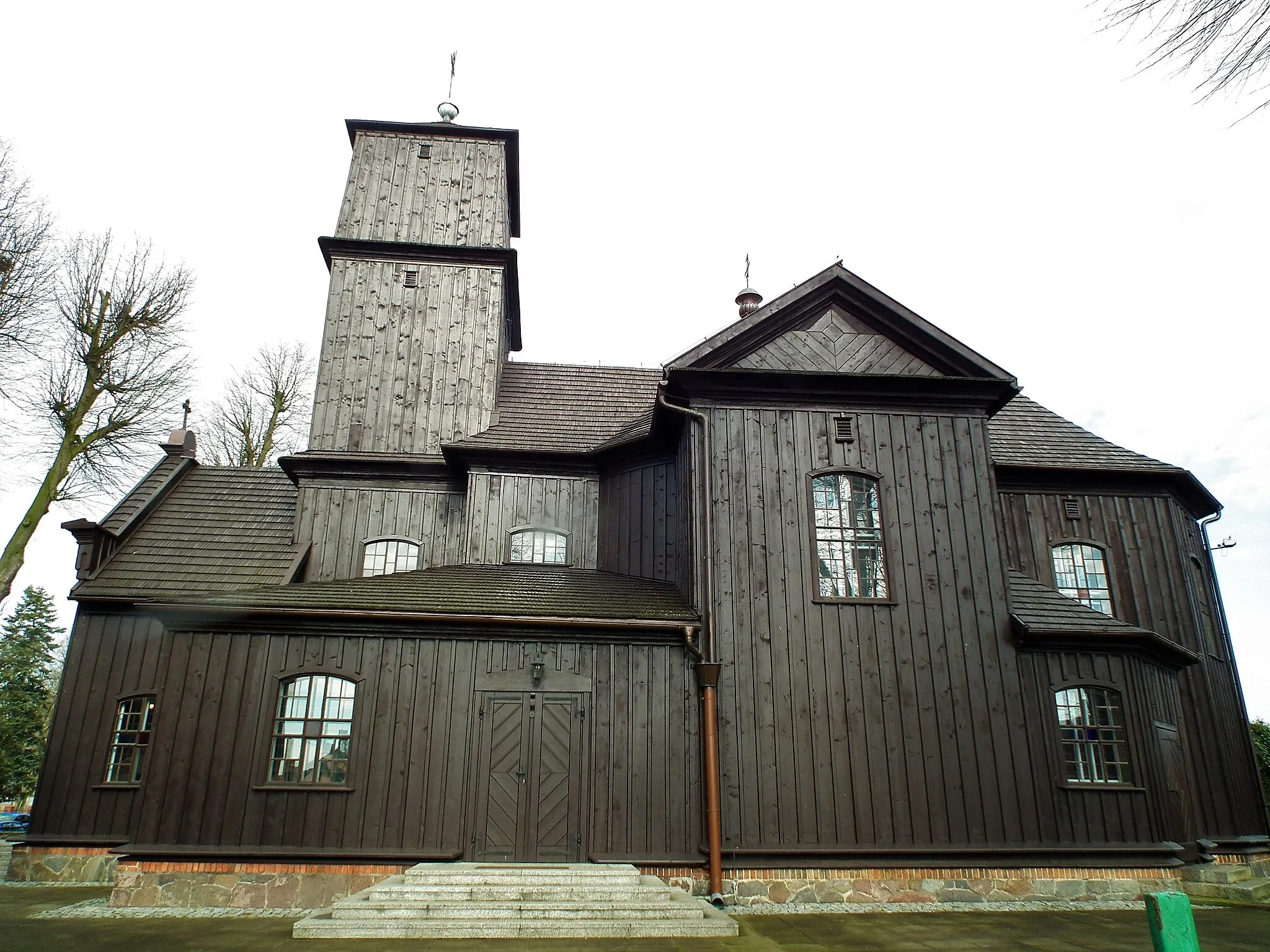 Photo showing: Kościół drewniany w Łękach Wielkich.
