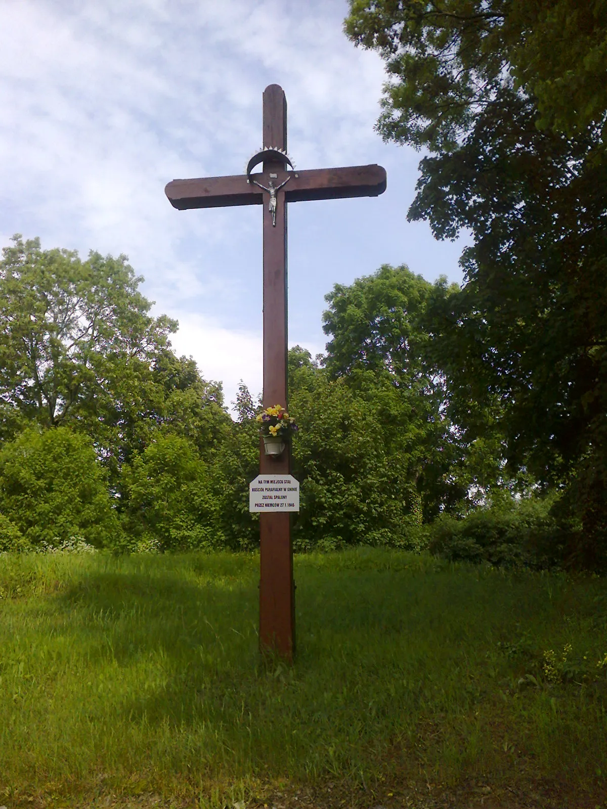 Photo showing: Cross in Gnin (Poland)