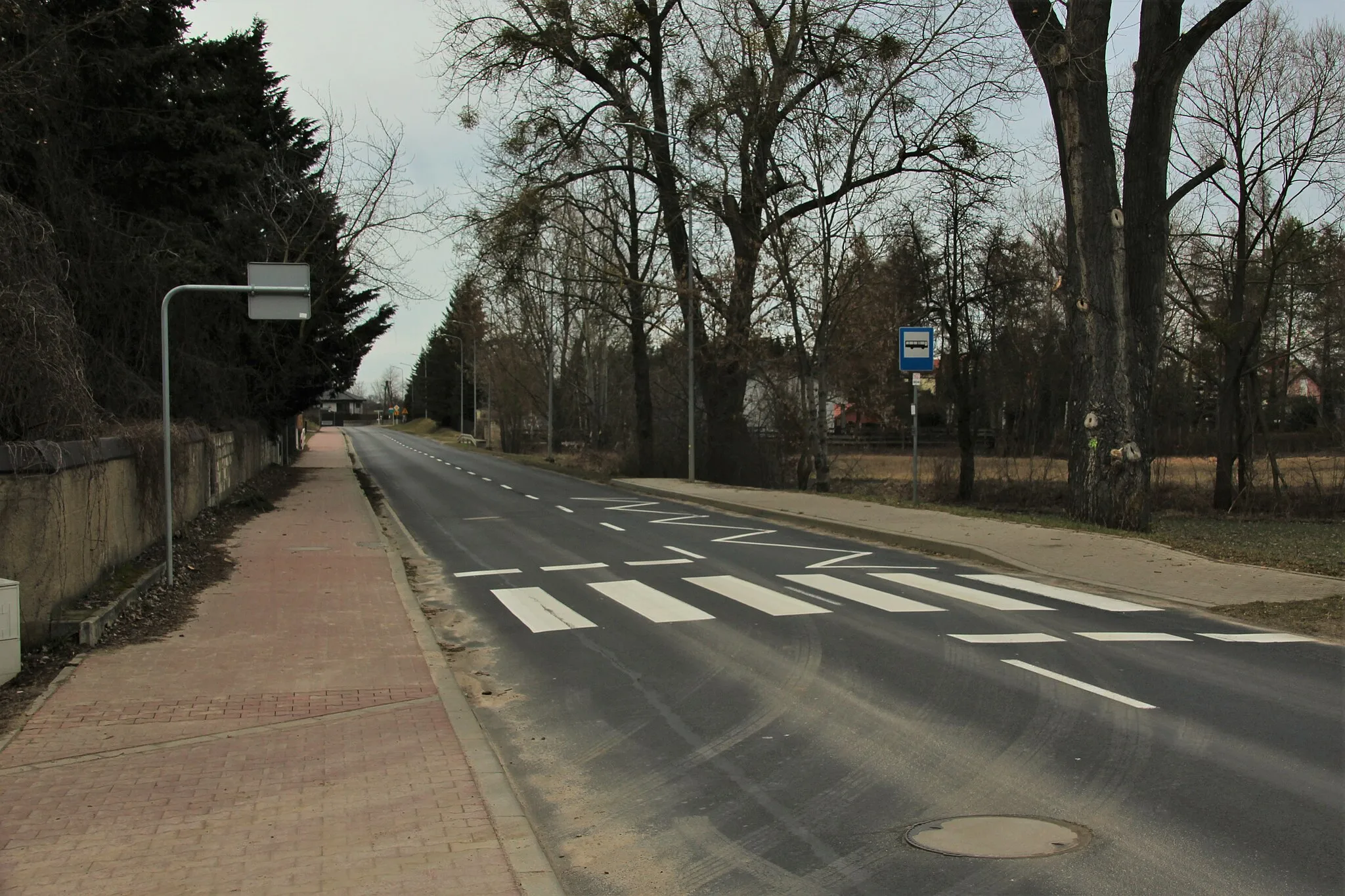 Photo showing: przystanek autobusowy Lusowo/Boczna na granicy miejscowości Lusowo i Batorowo