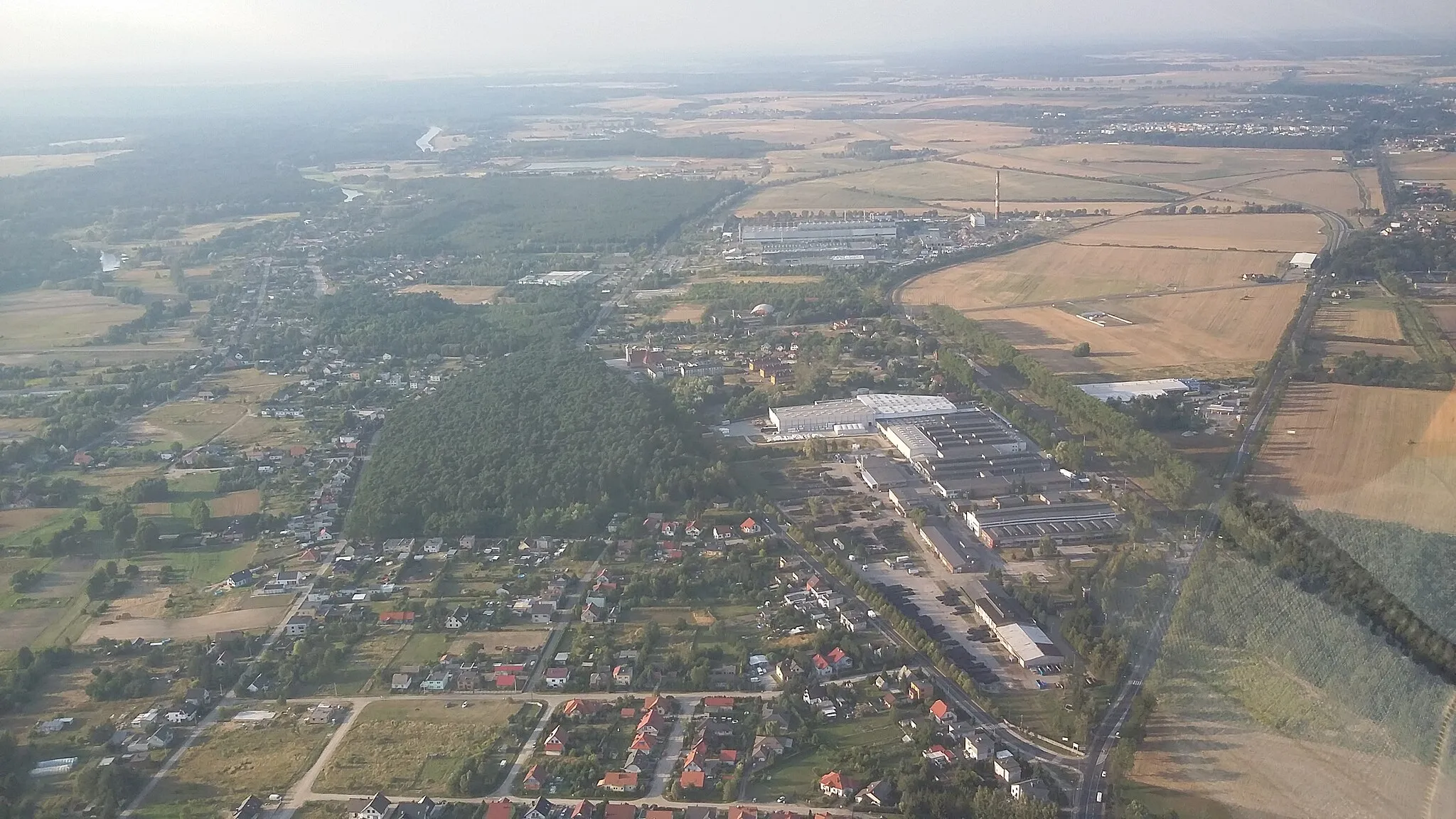Photo showing: Bolechowo - aerial view