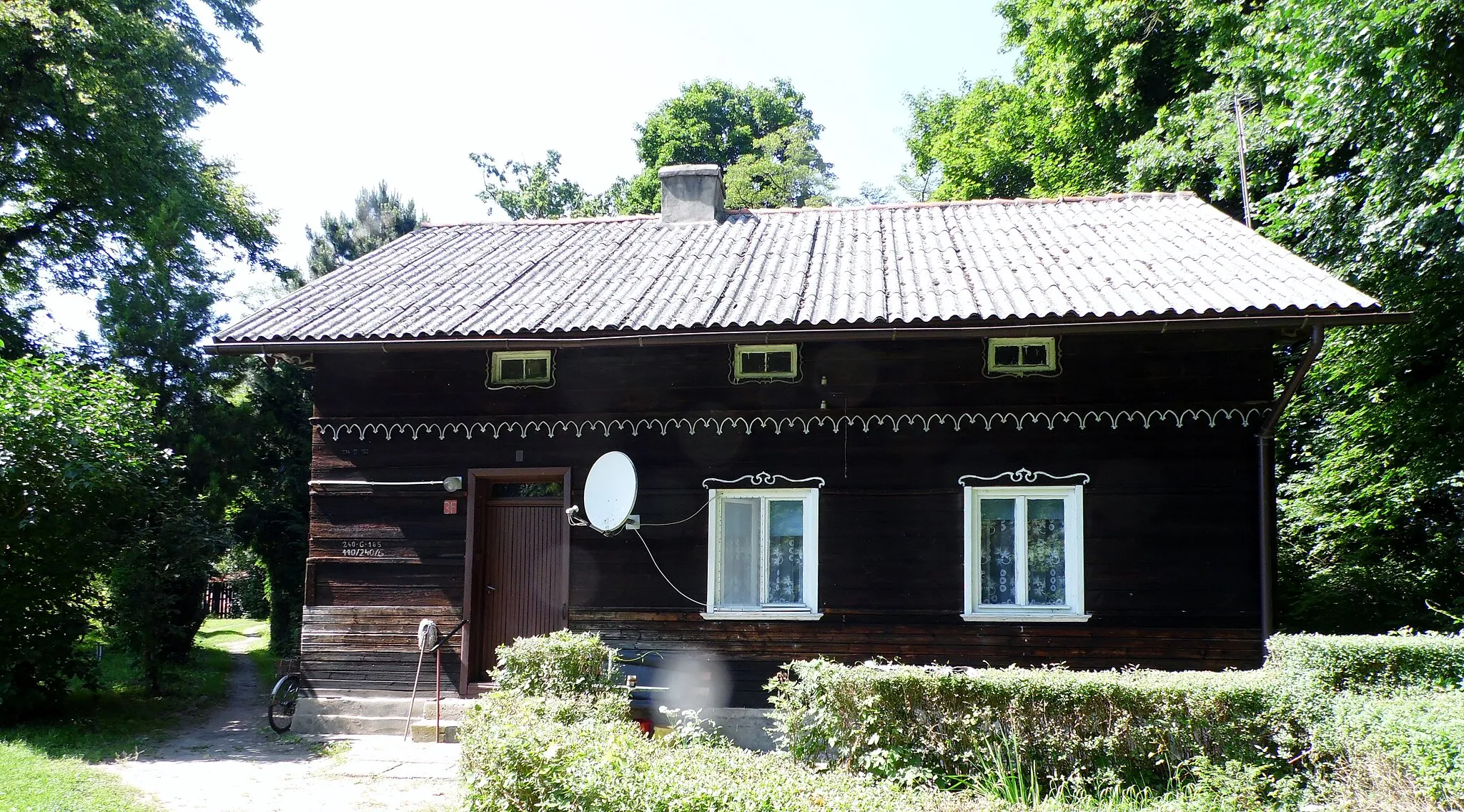 Photo showing: The wooden lodge, Gościejewice / municipality Bojanowo / district rawicki / province. Greater Poland / Poland