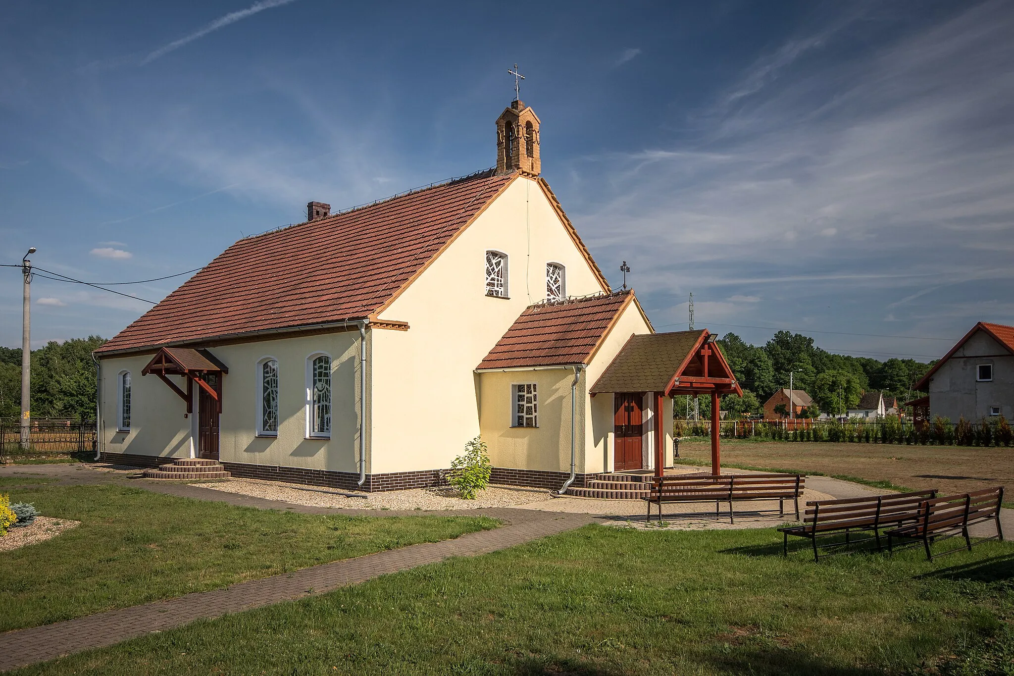 Photo showing: Kaplica św. Józefa Robotnika, Godnowa, gm. Milicz, pow. milicki, woj. dolnośląskie
