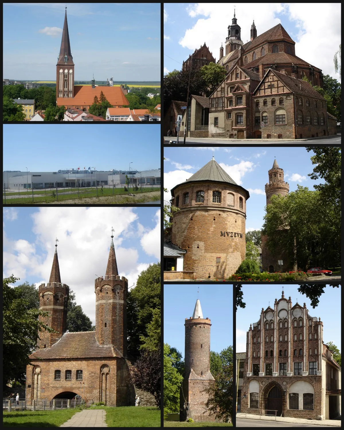 Photo showing: Joanniskirche, Marienkirche, Bridgestone Fabrik, Bastei und Eis Turm, Mühlentor, Weisskopf Turm, Protzen Haus