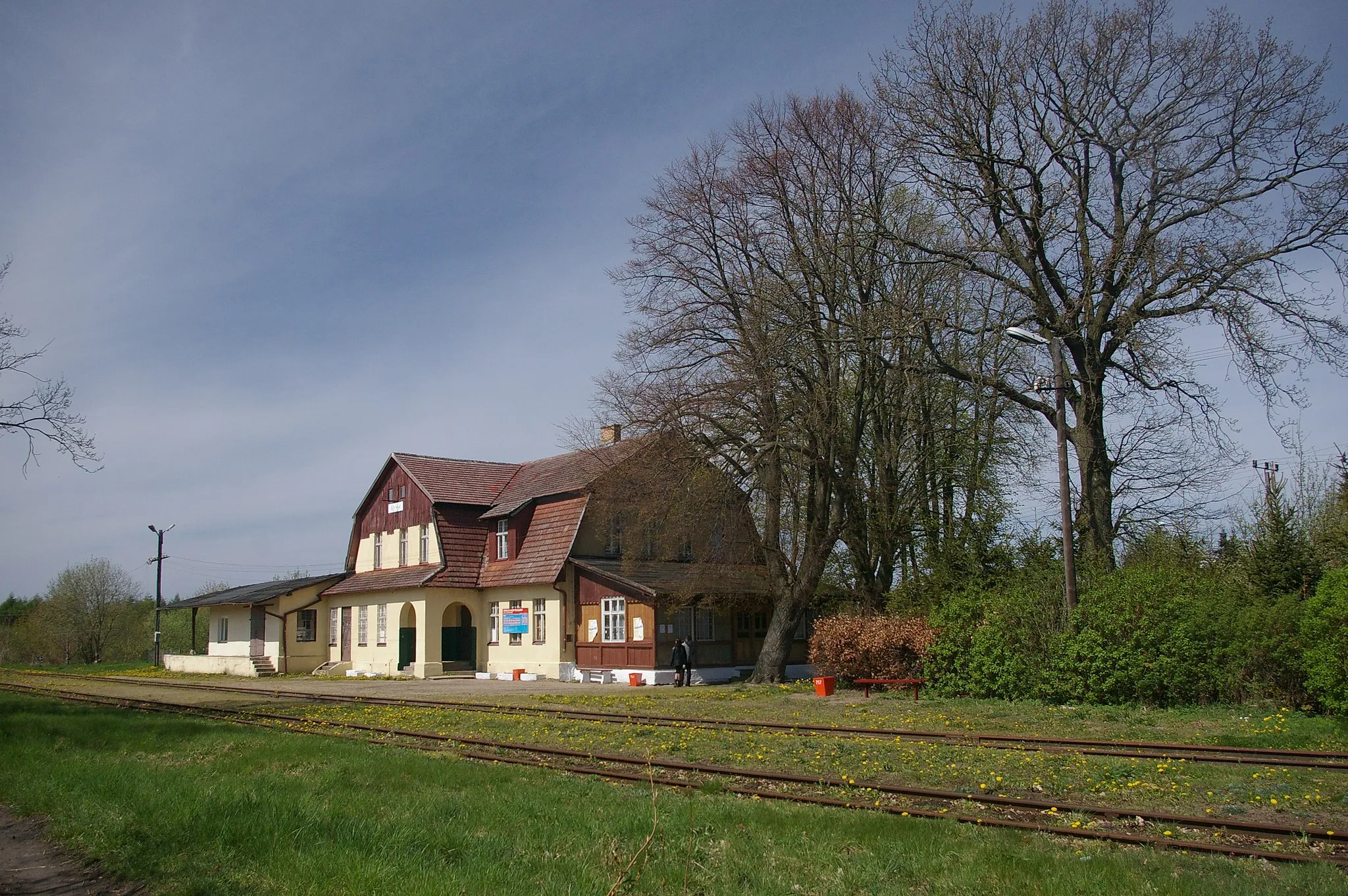 Photo showing: Narrow gauge railway station in Rewal, Poland