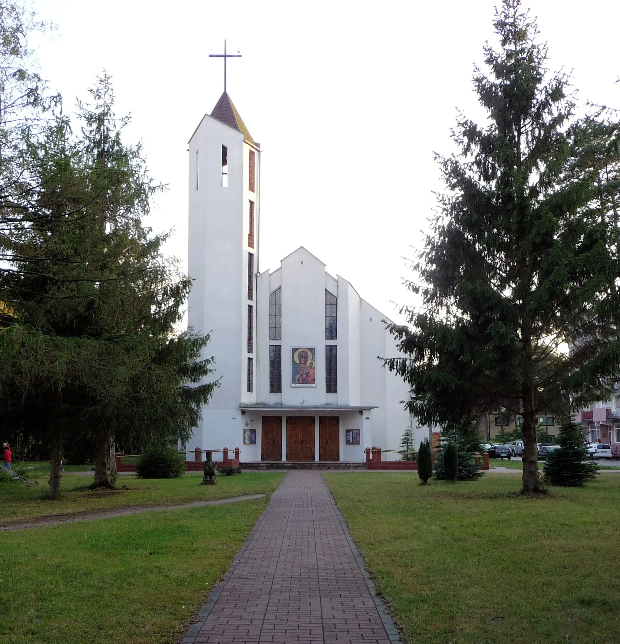 Photo showing: Catholic Church in Miedzywodzie (Poland).