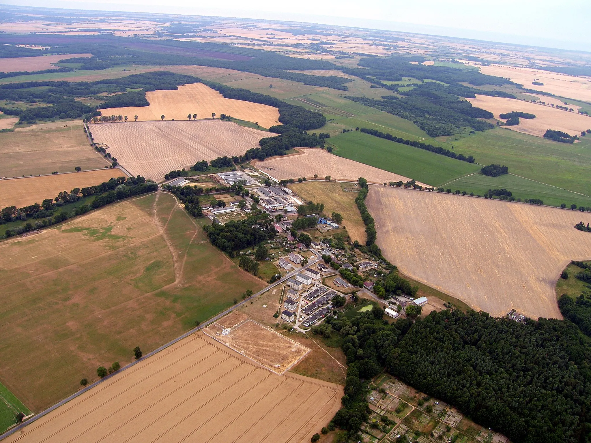 Photo showing: Bird's-eye view on Prusinowo (powiat gryficki) (Poland)