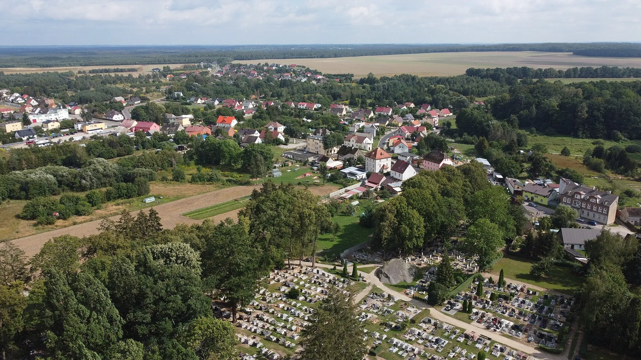 Photo showing: Tychowo – część północna, widok z drona, zachodniopomorskie