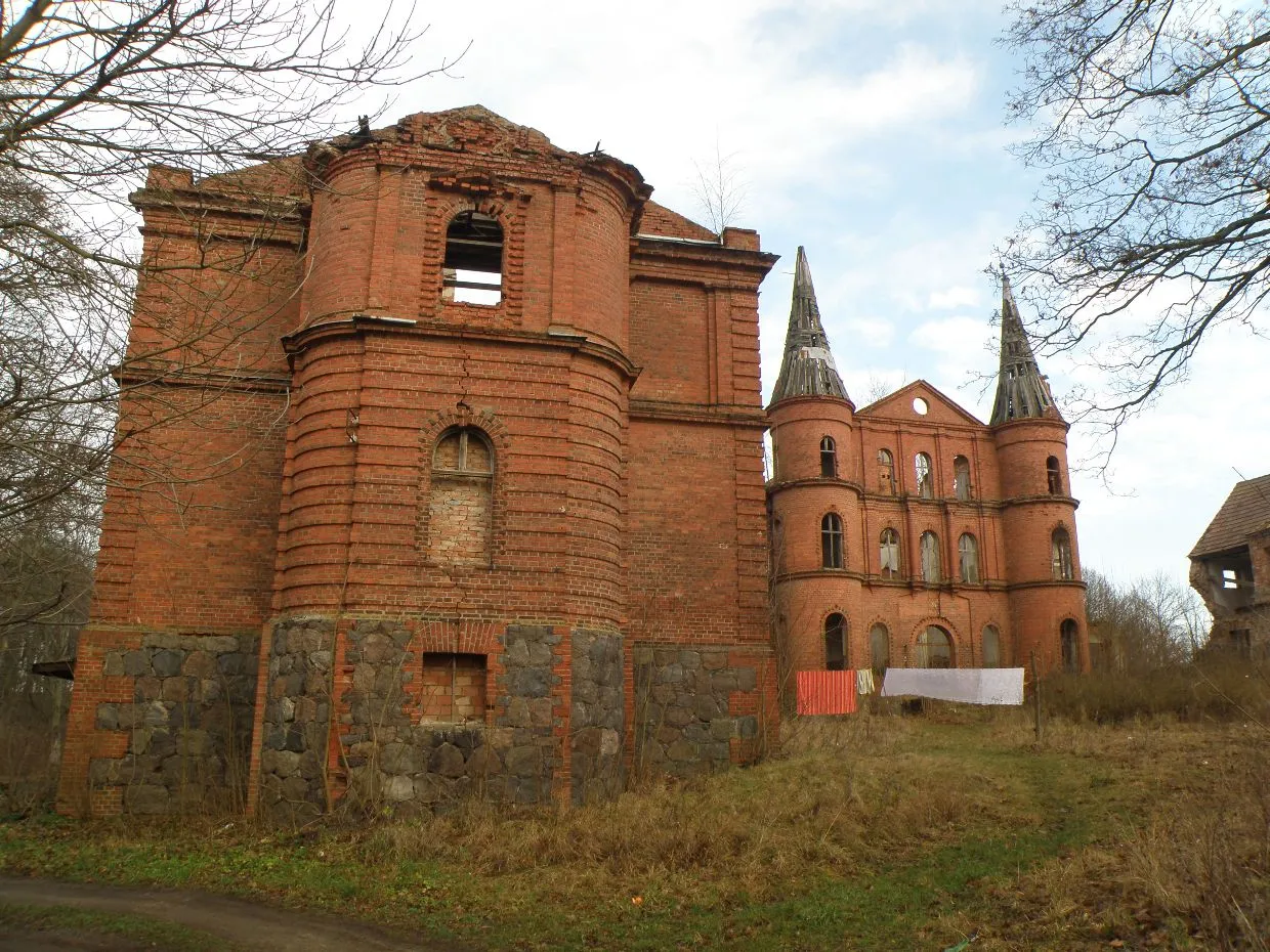 Photo showing: Ruiny pałacu w Juchowie, 1868-1874