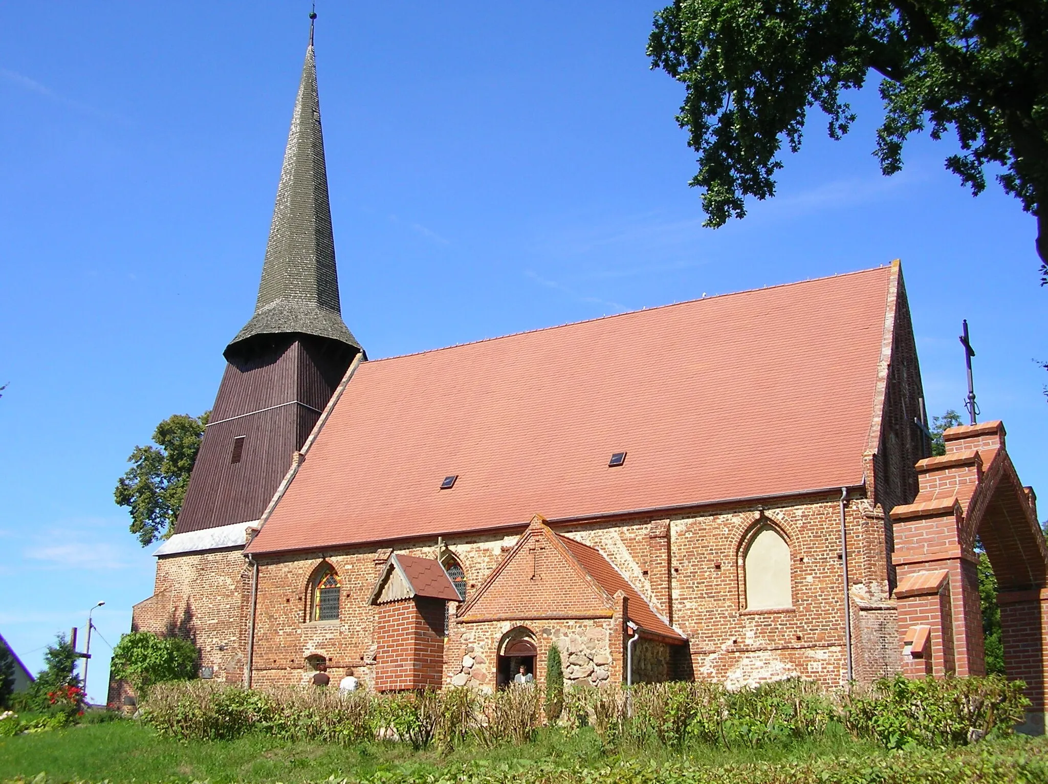 Photo showing: Holy Heart of Jesus Roman Catholic church (former protestant church) in Cerkwica, Poland