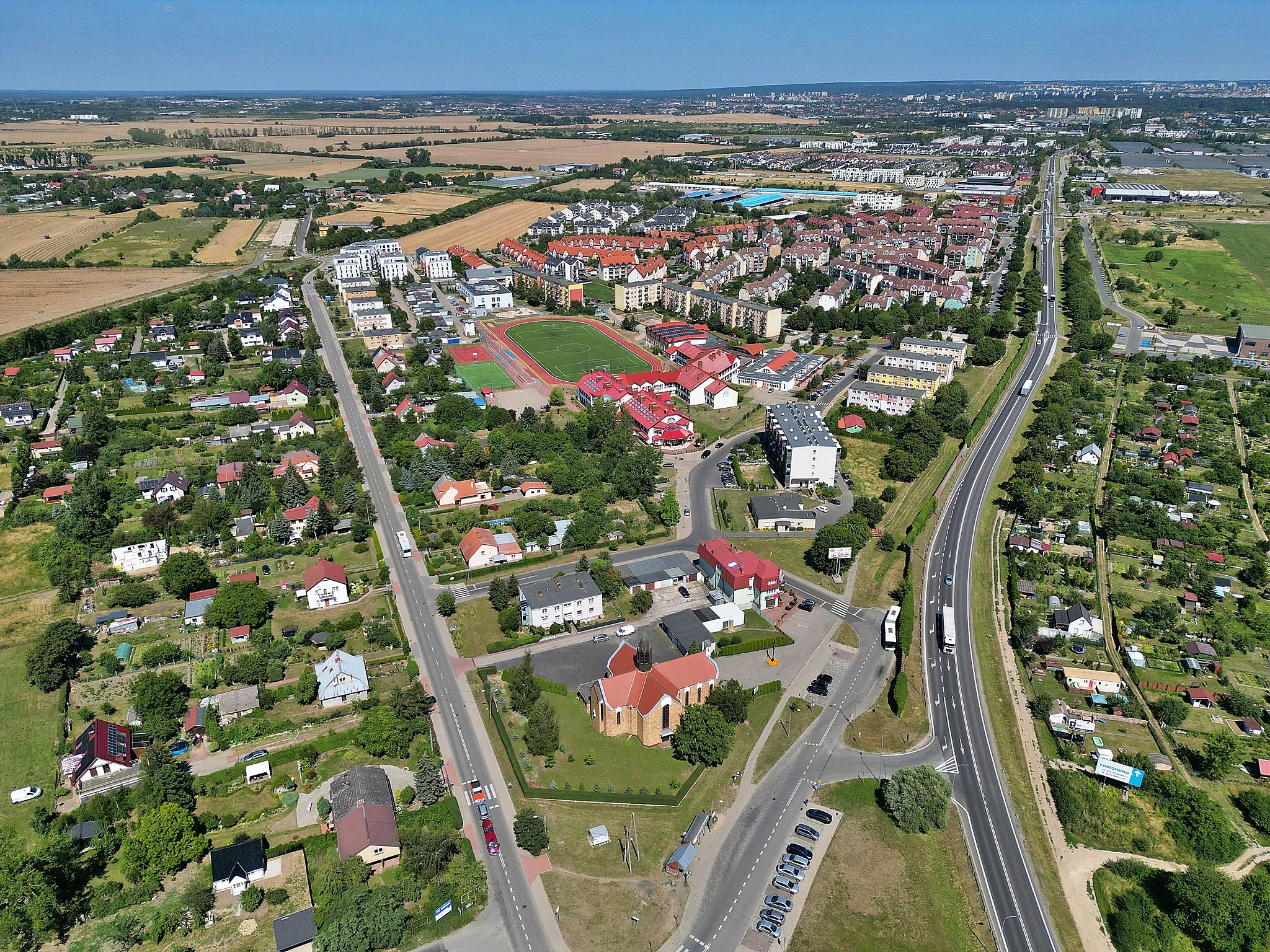 Photo showing: Przecław (woj. zachodniopomorskie). Widok od strony południowej