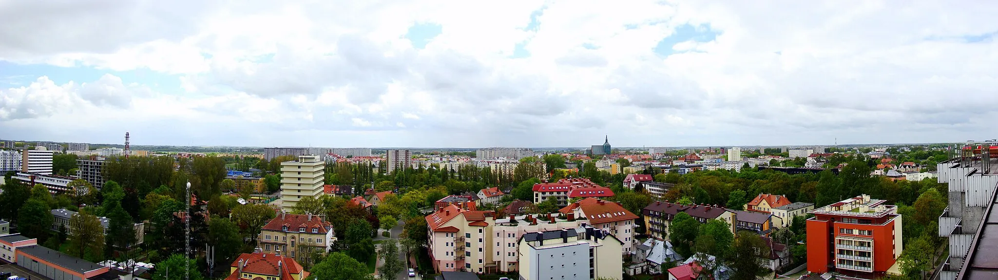 Photo showing: Panorama Kołobrzegu z kawiarni „Widokówka” w sanatorium „Kombatant”.