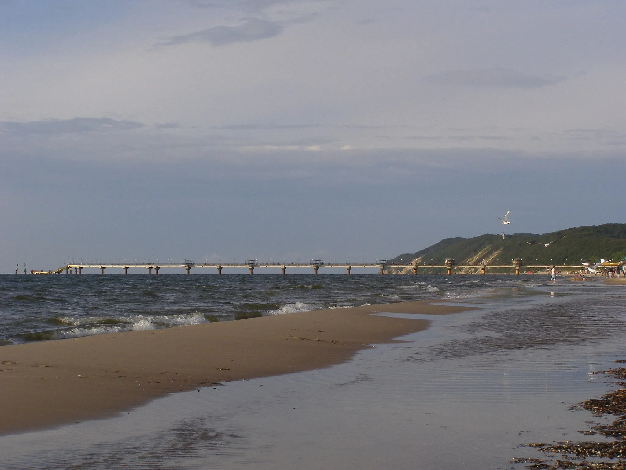 Photo showing: Międzyzdroje - beach and pier