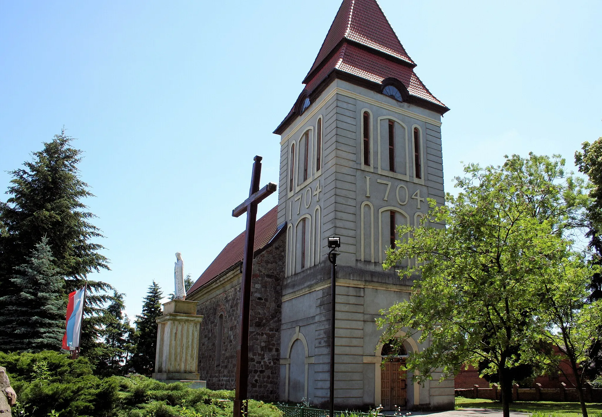 Photo showing: Church of the Nativity of the Blessed Virgin Mary in Zielin, West Pomeranian Voivodeship