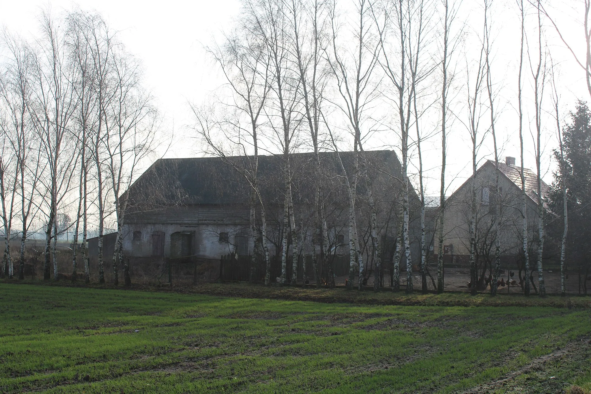 Photo showing: Budynki we wsi Zacisze, powiat gryficki
