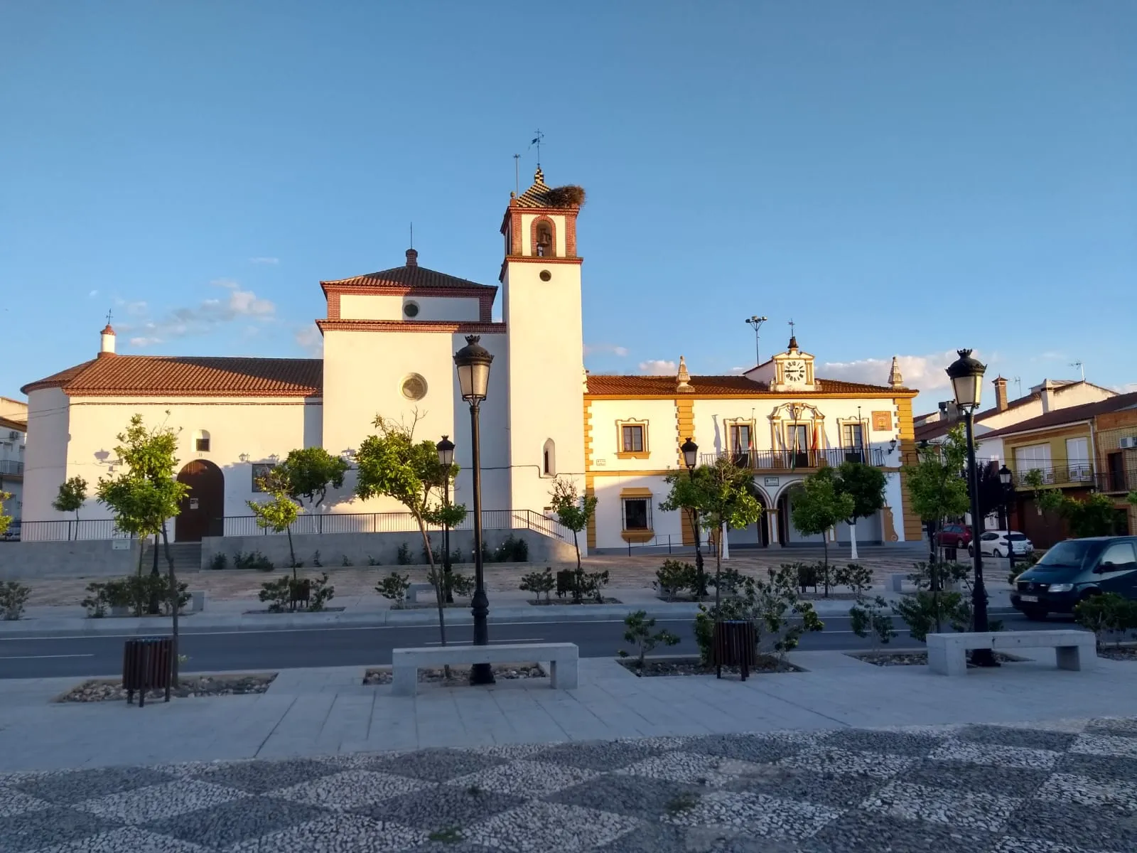 Photo showing: Photo of the main plaza of Rosal de la Frontera