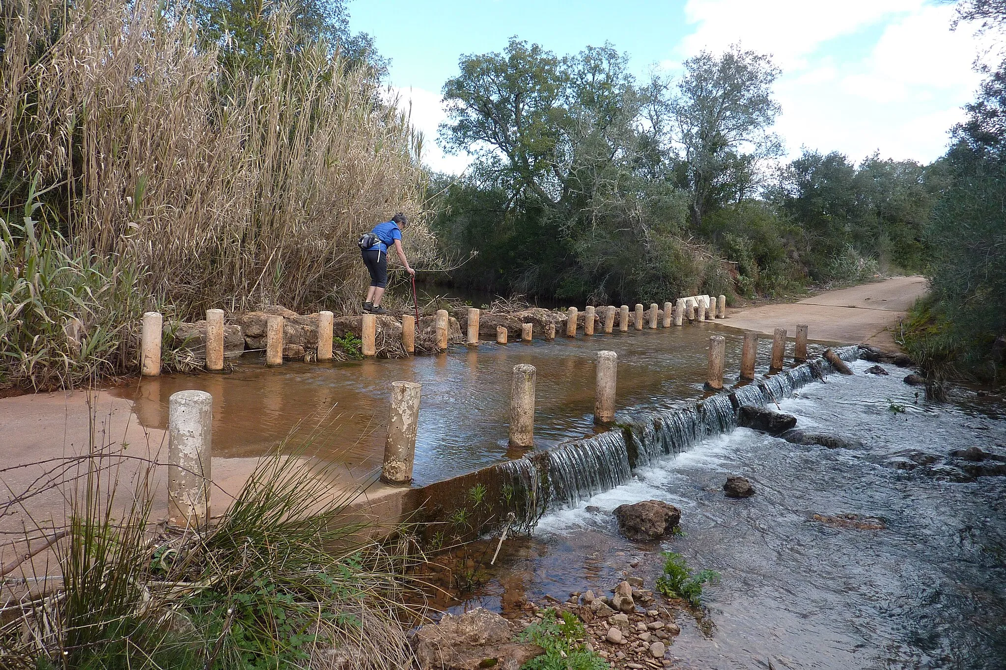 Photo showing: Benafim - Ann crossing the ford