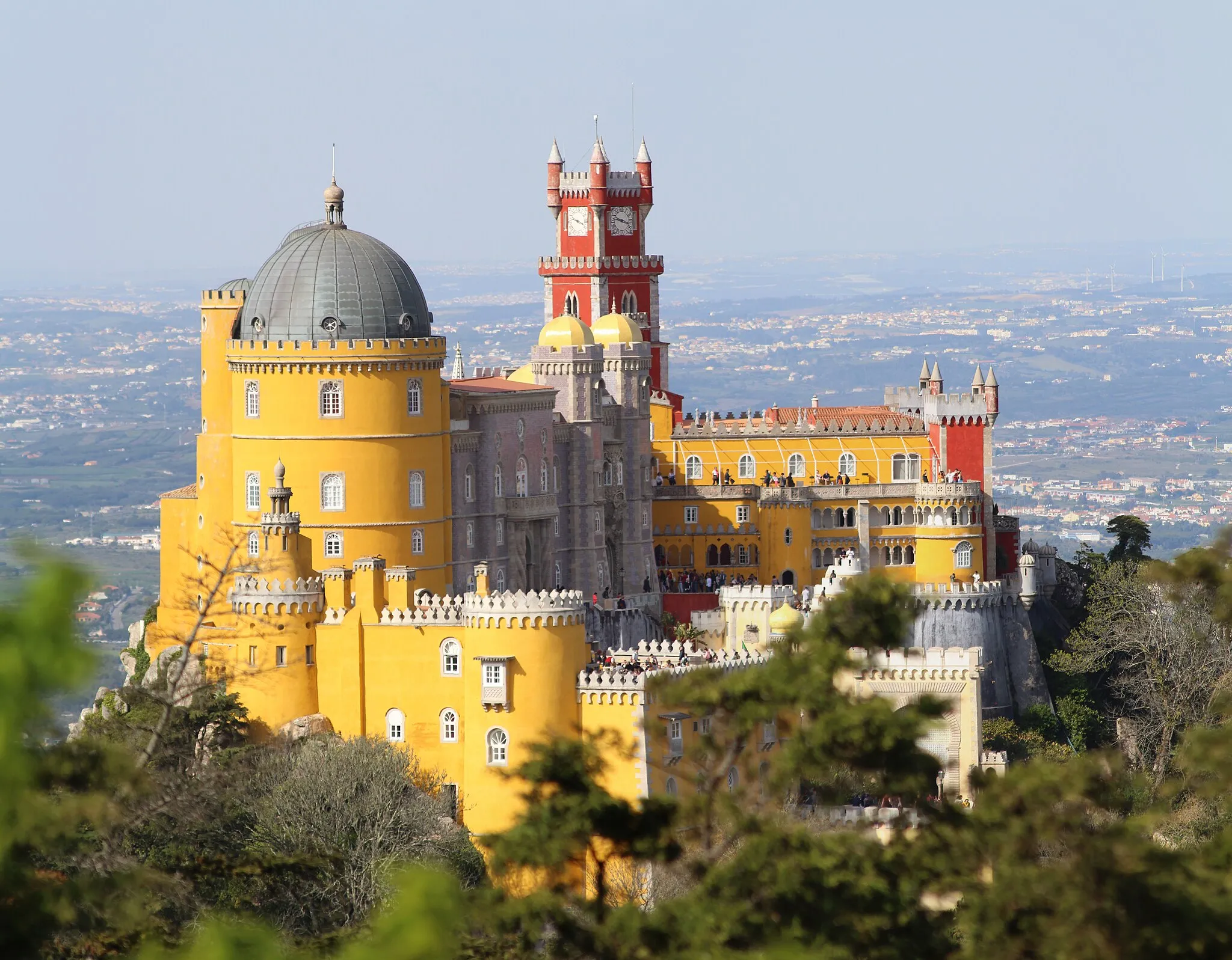 Photo showing: Pena palace viewed from Alta Cruz, Sintra.