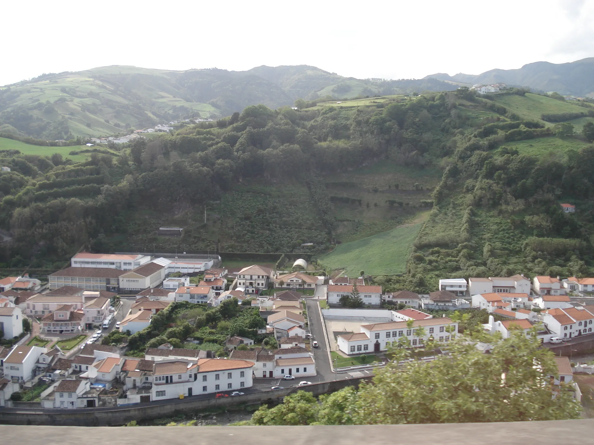 Photo showing: The centre of the town of Povoação, civil parish of Povoação, municipality of Povoação (Azores), Portugal