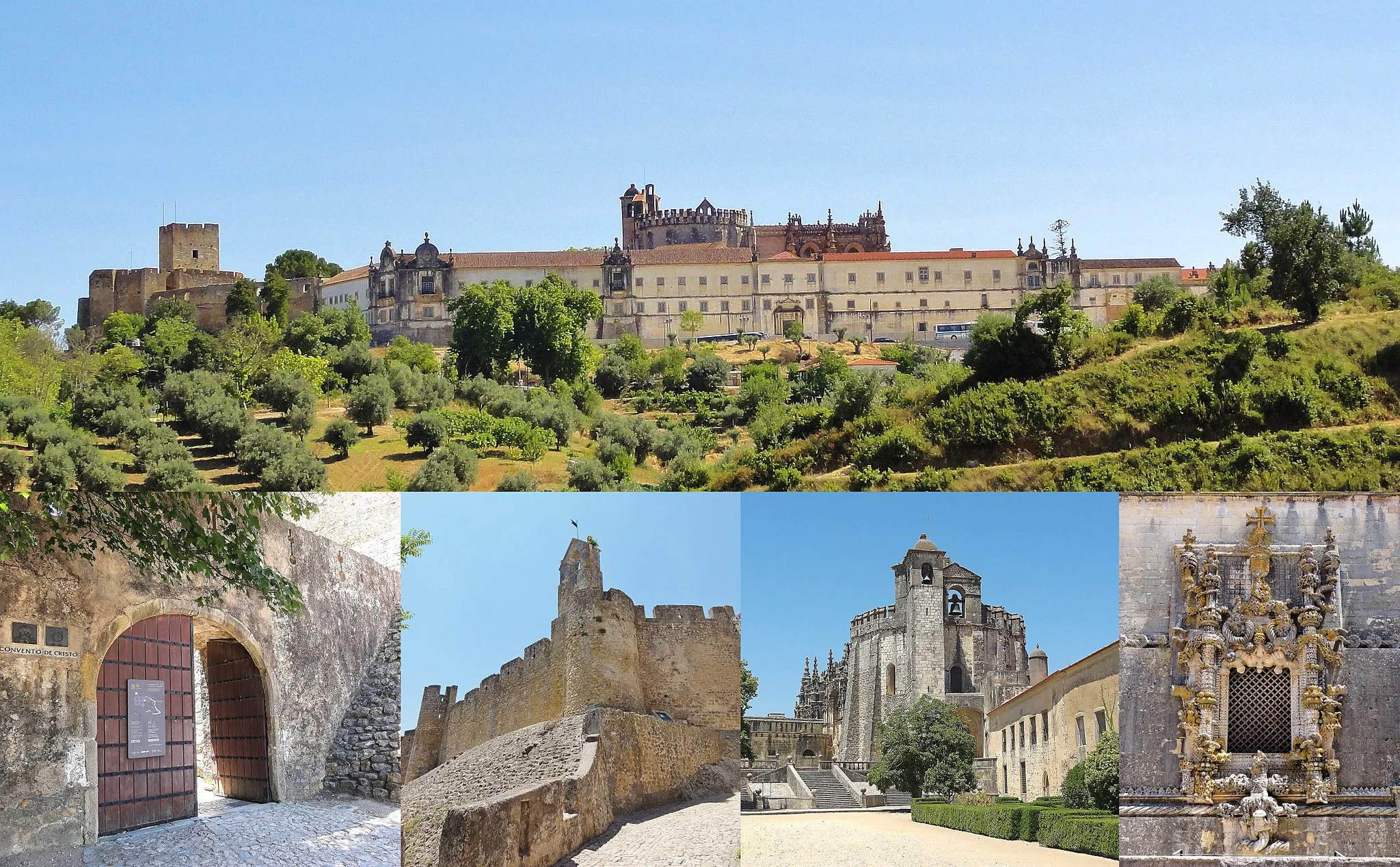 Photo showing: Convent of Christ in Tomar
Originally designed as a monument symbolizing the Reconquest, the Convent of the Knights Templar of Tomar (transferred in 1344 to the Knights of the Order of Christ) came to symbolize just the opposite during the Manueline period – the opening up of Portugal to other civilizations.