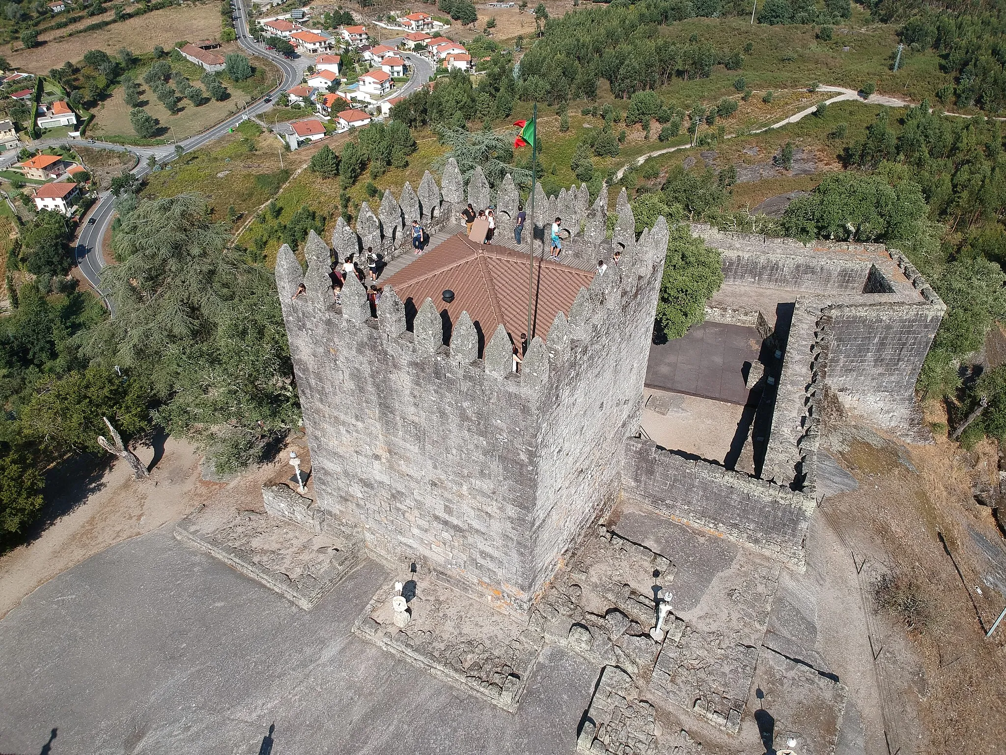 Photo showing: Aerial photograph of Castelo de Lanhoso in Portugal