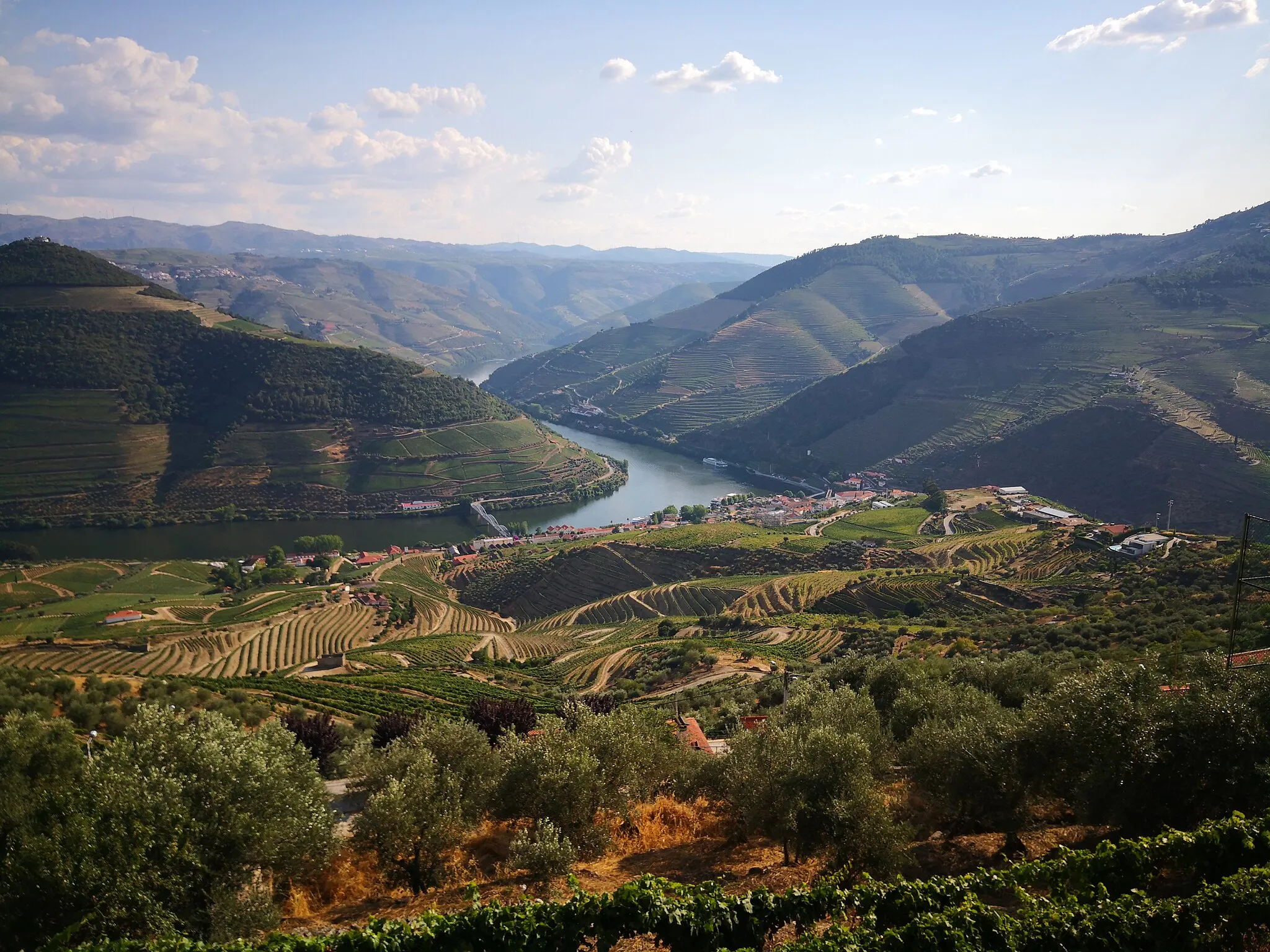 Photo showing: O Douro visto do Miradouro de Casal de Loivos