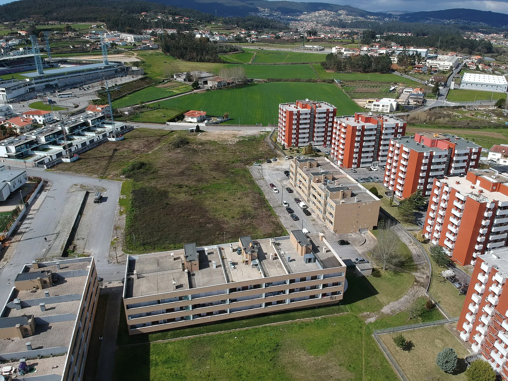 Photo showing: Aerial photograph of Vila Boa (Barcelos) Barcelos