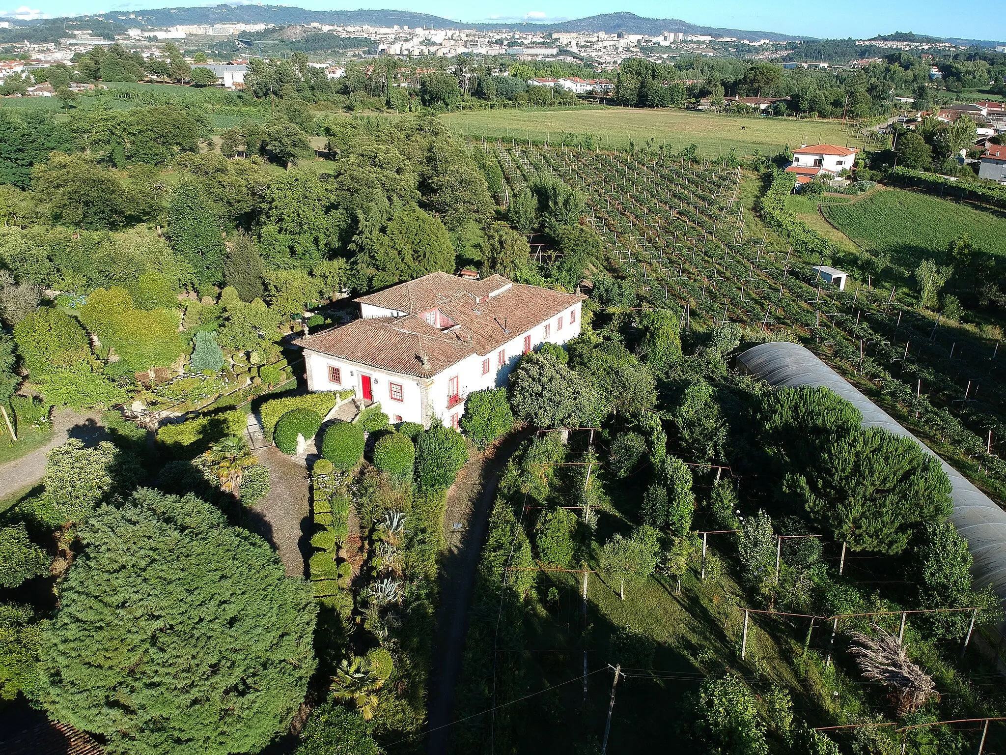 Photo showing: Aerial photograph of Casa da Mainha Braga Portugal