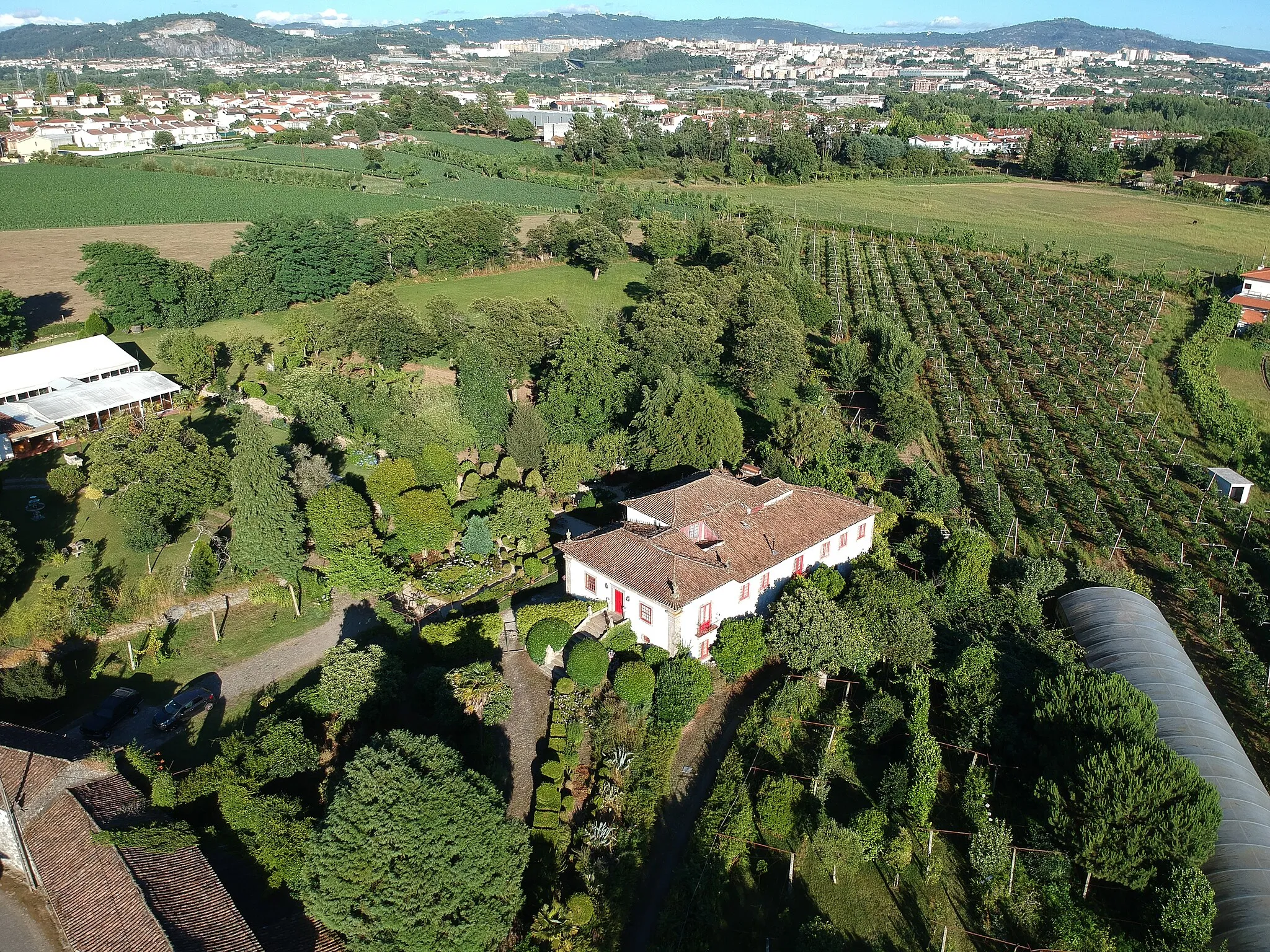 Photo showing: Aerial photograph of Casa da Mainha Braga Portugal