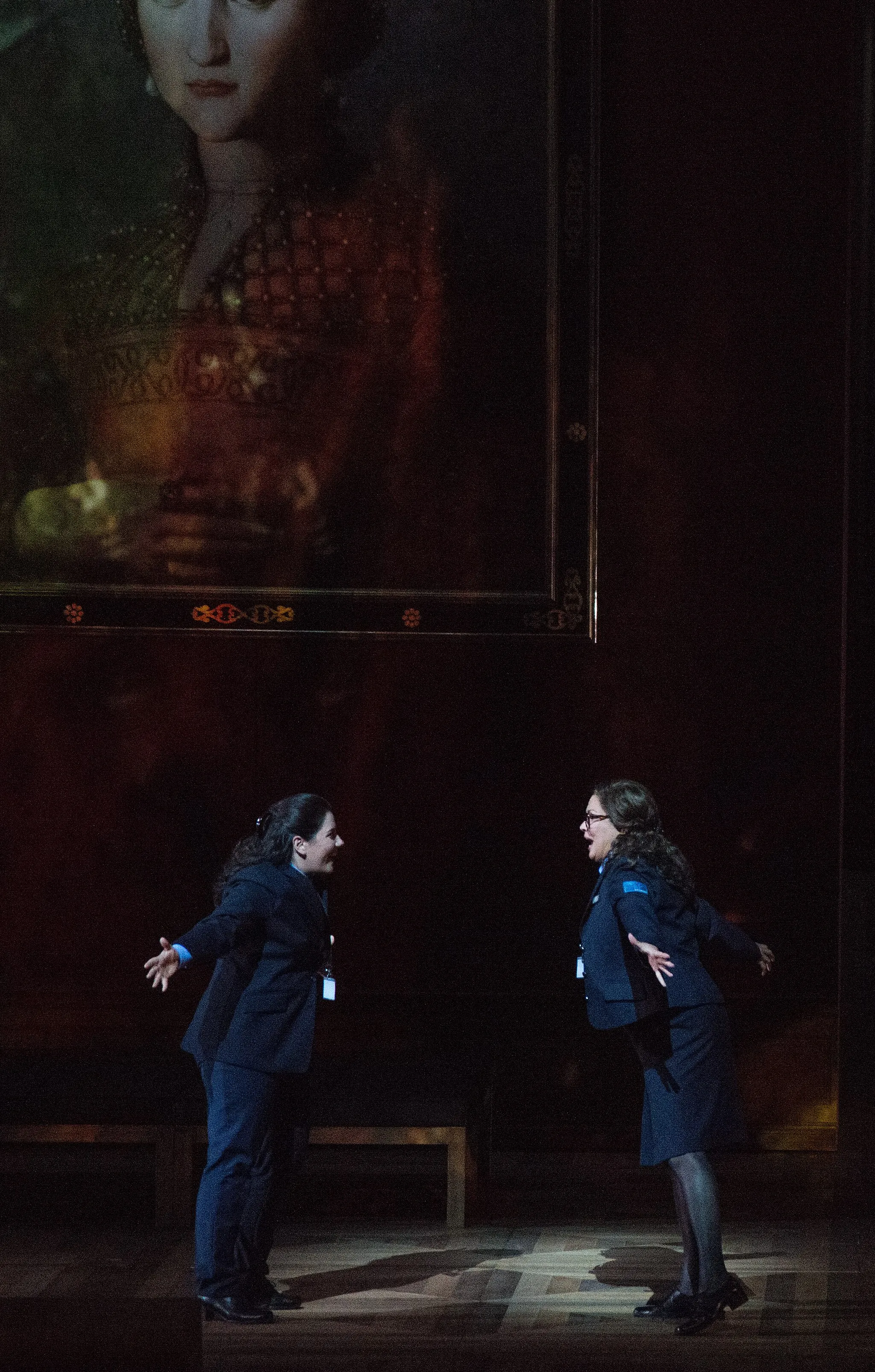 Photo showing: Il trovatore, Diana Haller and Anna Netrebko, direction and stage design: Alvis Hermanis, Salzburg Festival 2014