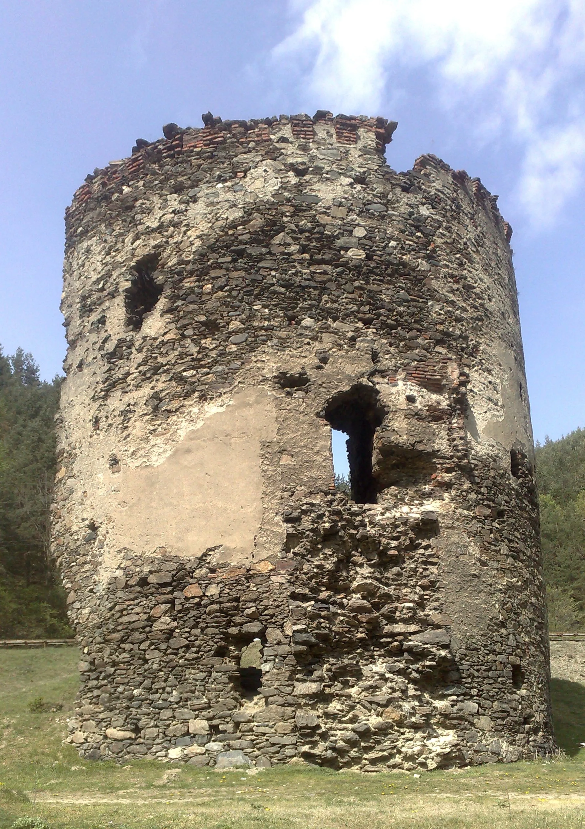 Photo showing: Fortificaţie medievală de la Boiţa, numită Turnu spart.