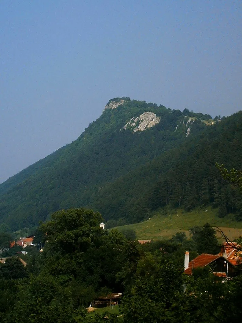 Photo showing: The Tâmpa mountain from Braşov (Kronstadt), Romania