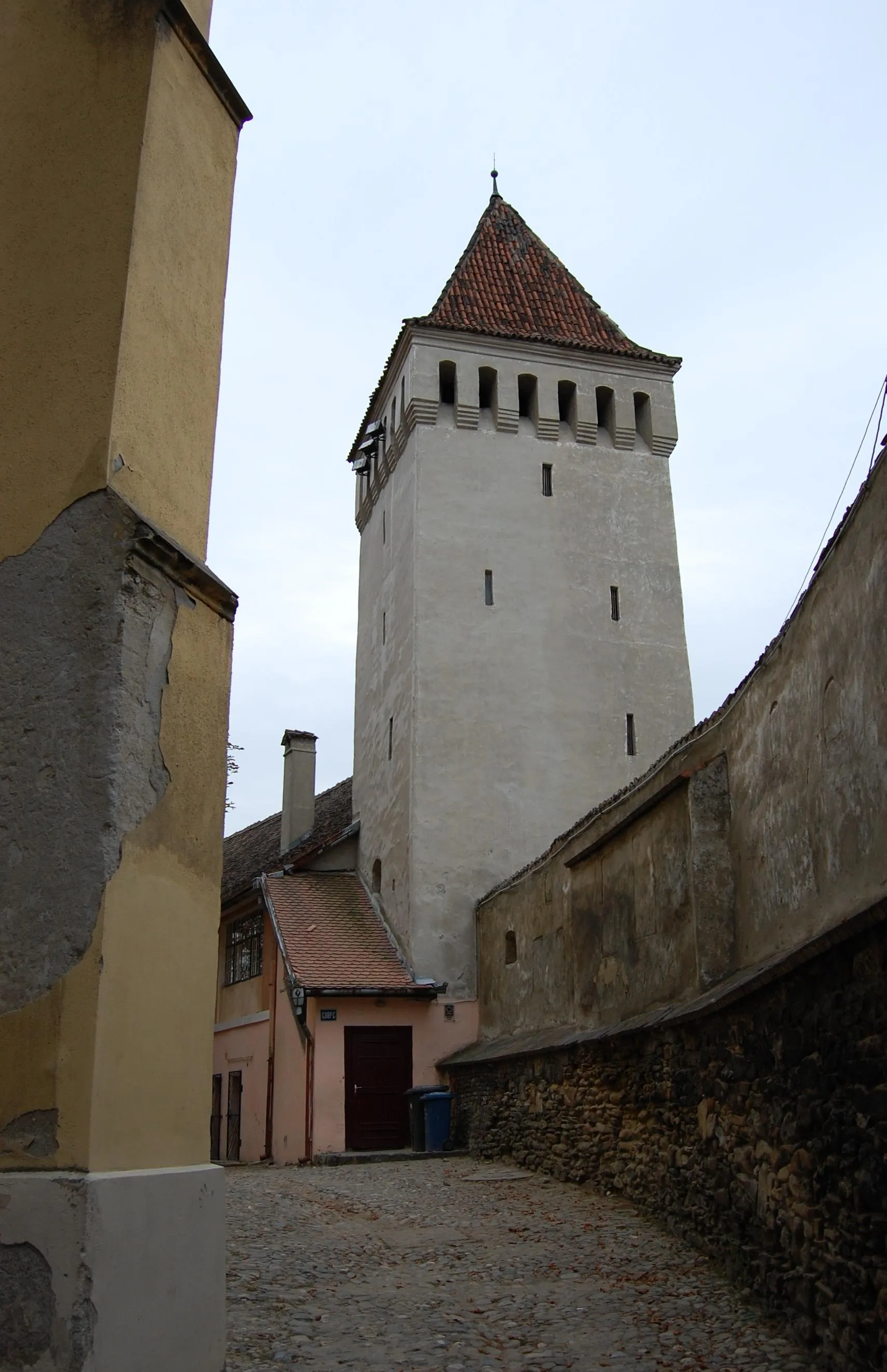 Photo showing: Medgyes - erődtemplom - Szabó-torony