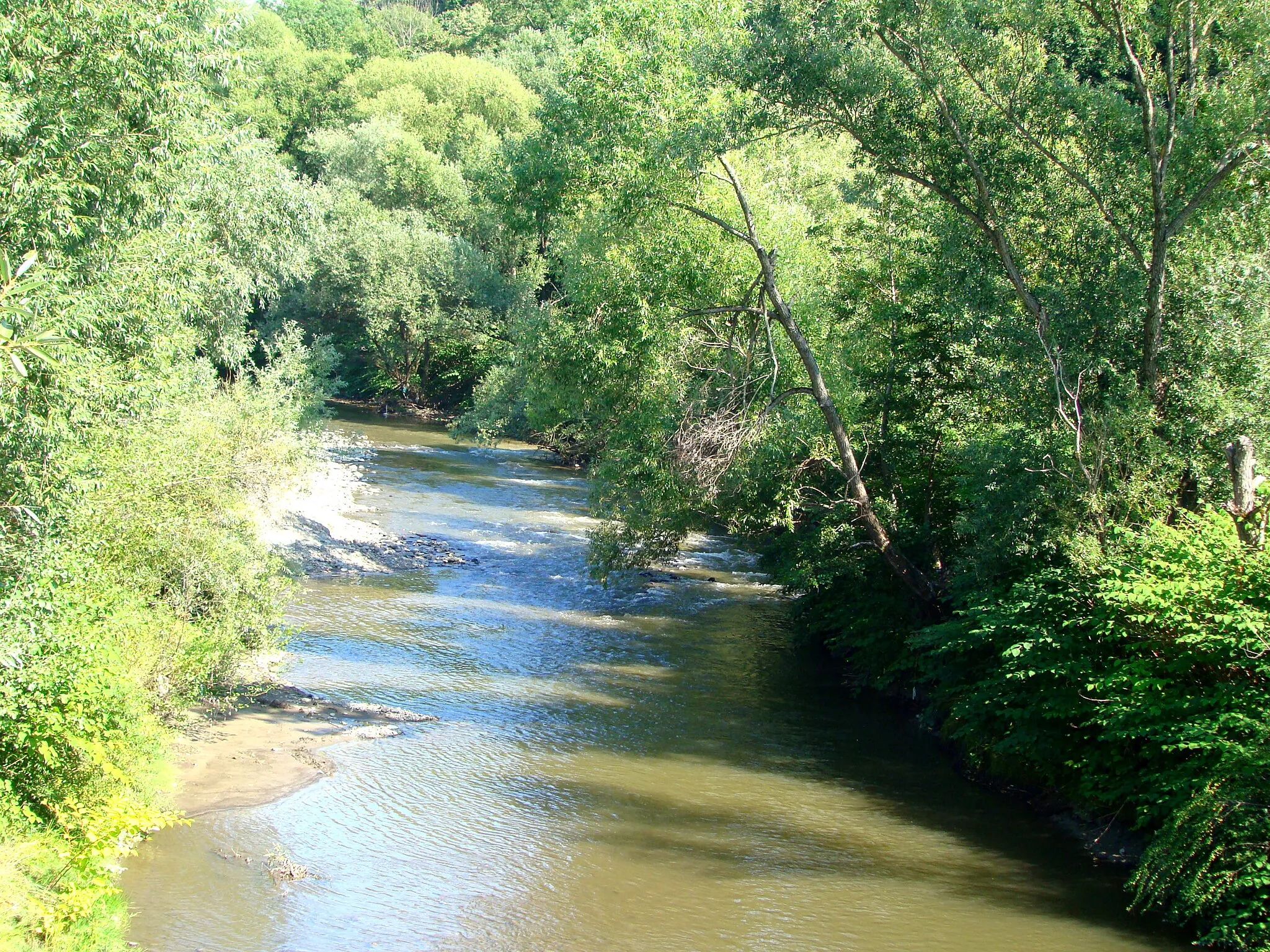 Photo showing: Râul Gurghiu la Gurghiu