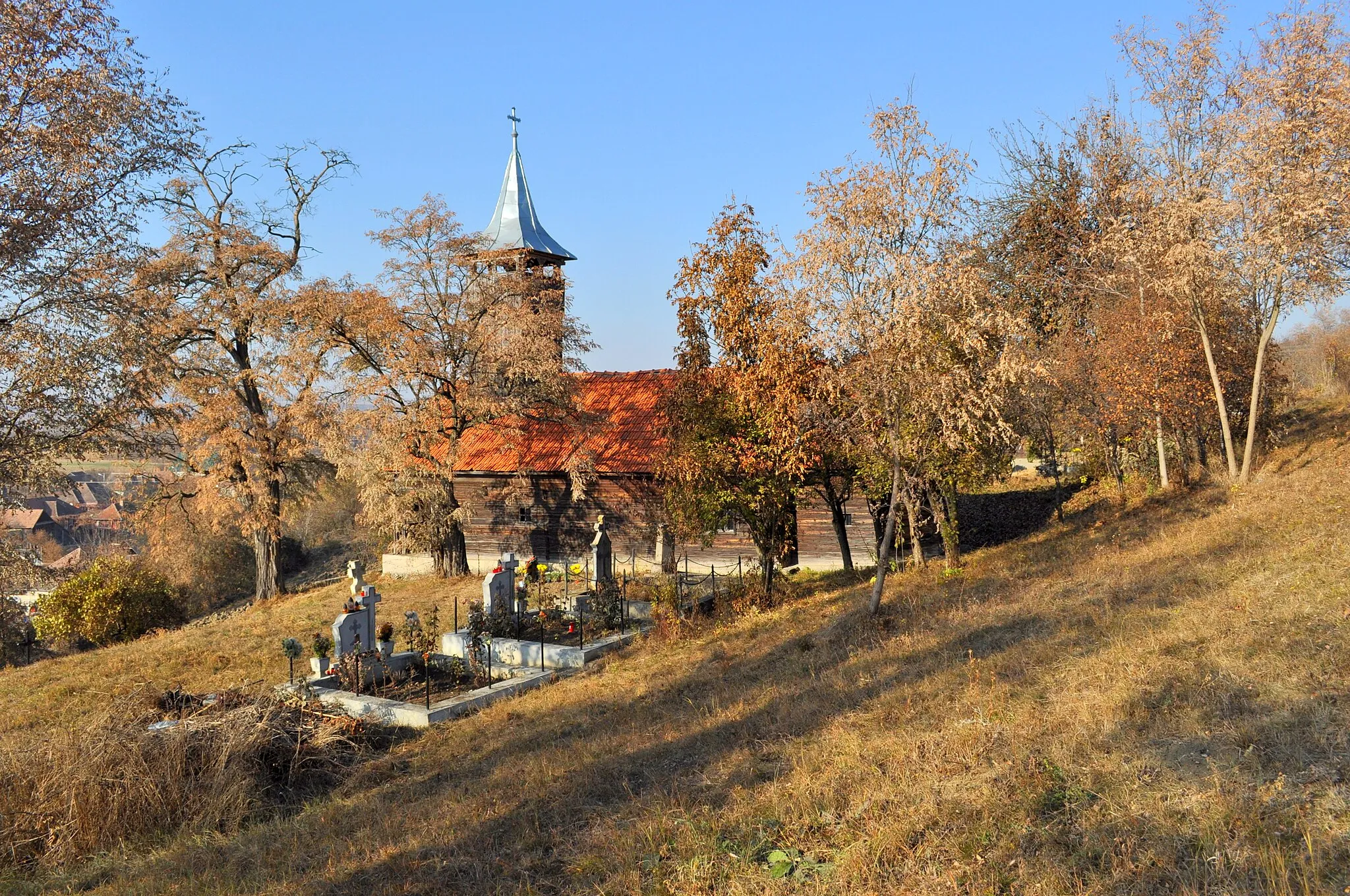 Photo showing: Wooden church in Noșlac, Alba County, Romania