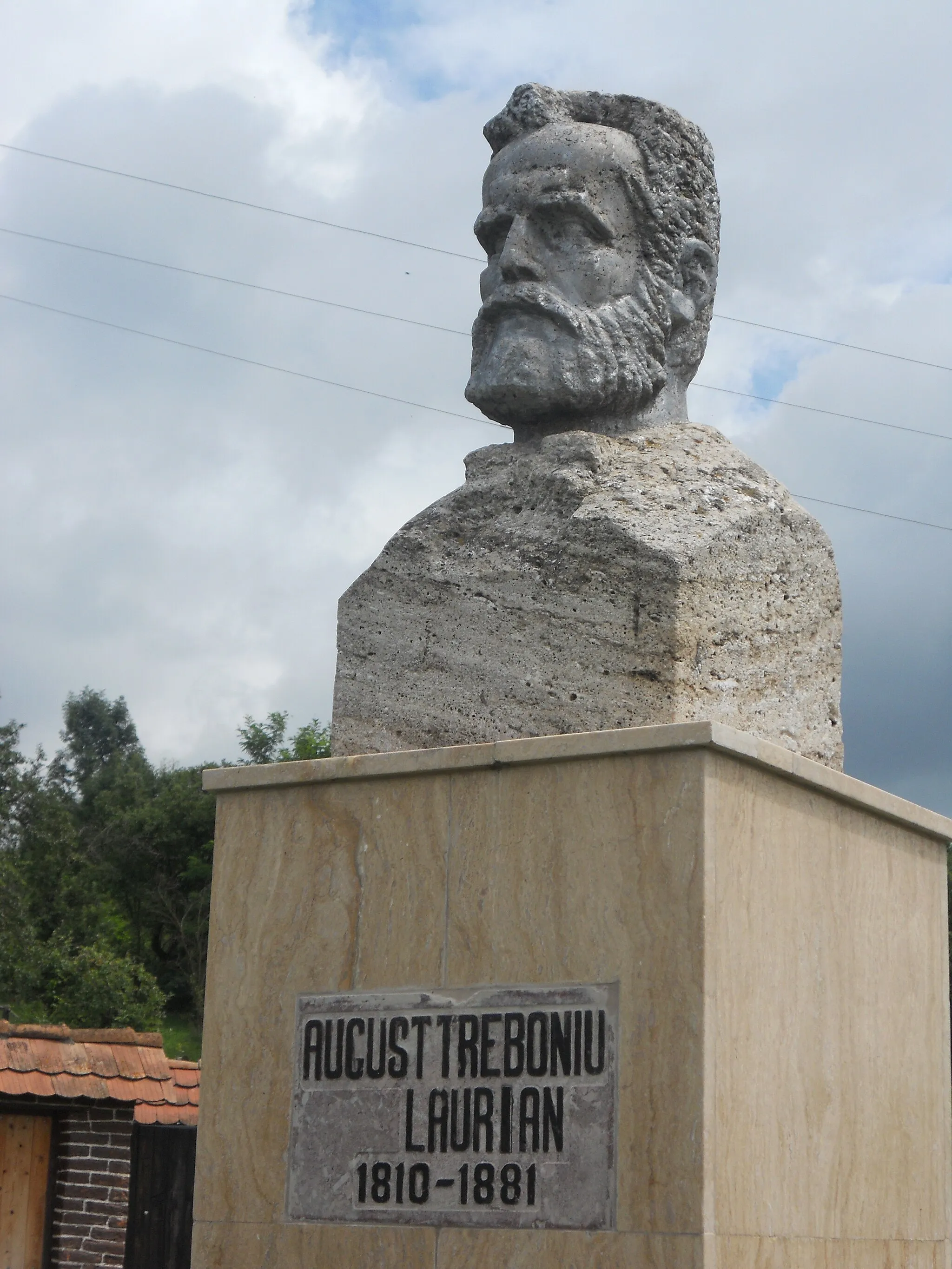 Photo showing: Bustul lui August Treboniu Lurian expus în Fofeldea