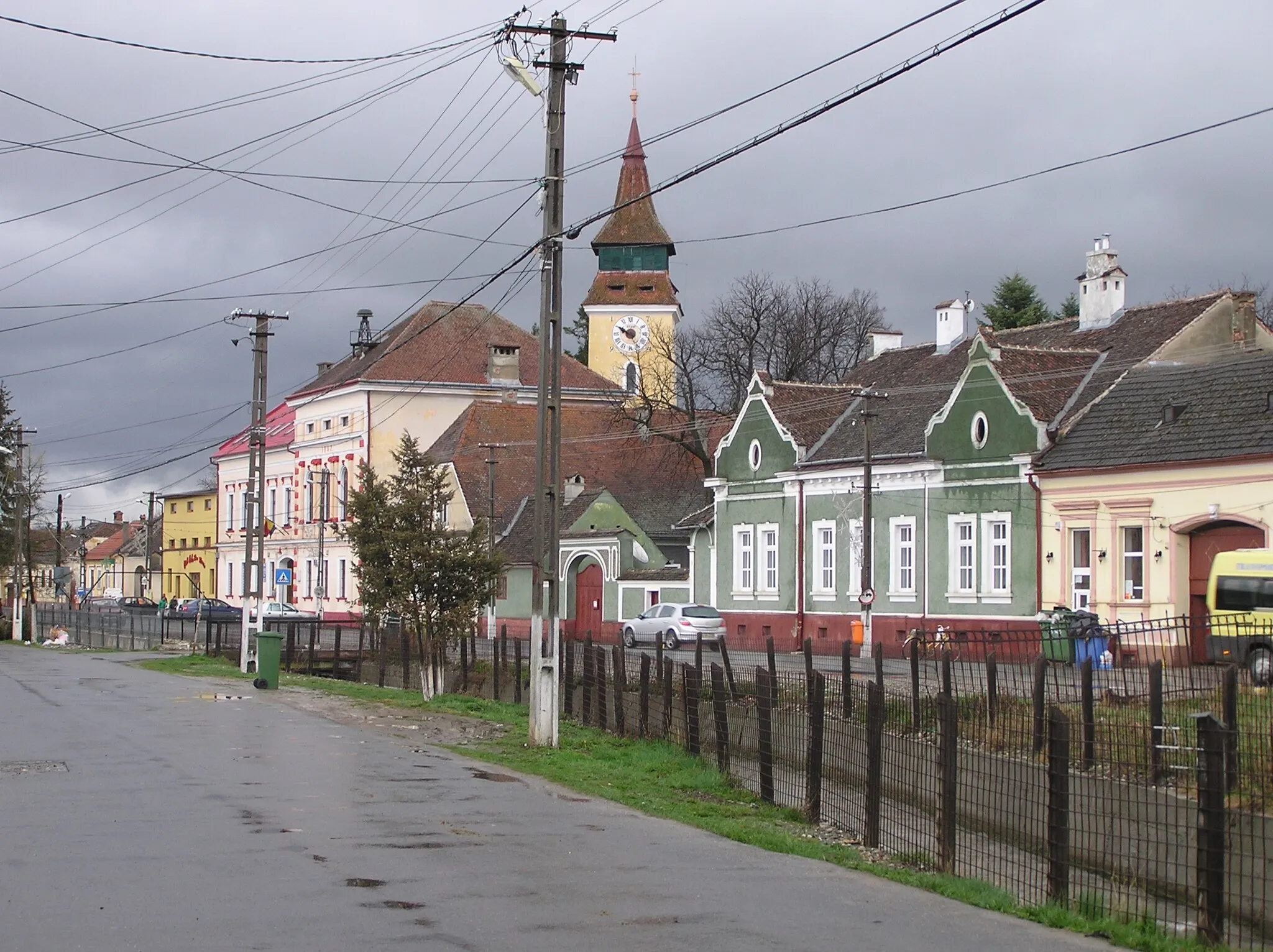 Photo showing: Zentrum der Gemeinde Vulcan (Wolkendorf), Burzenland, Siebenbürgen, Rumänien.