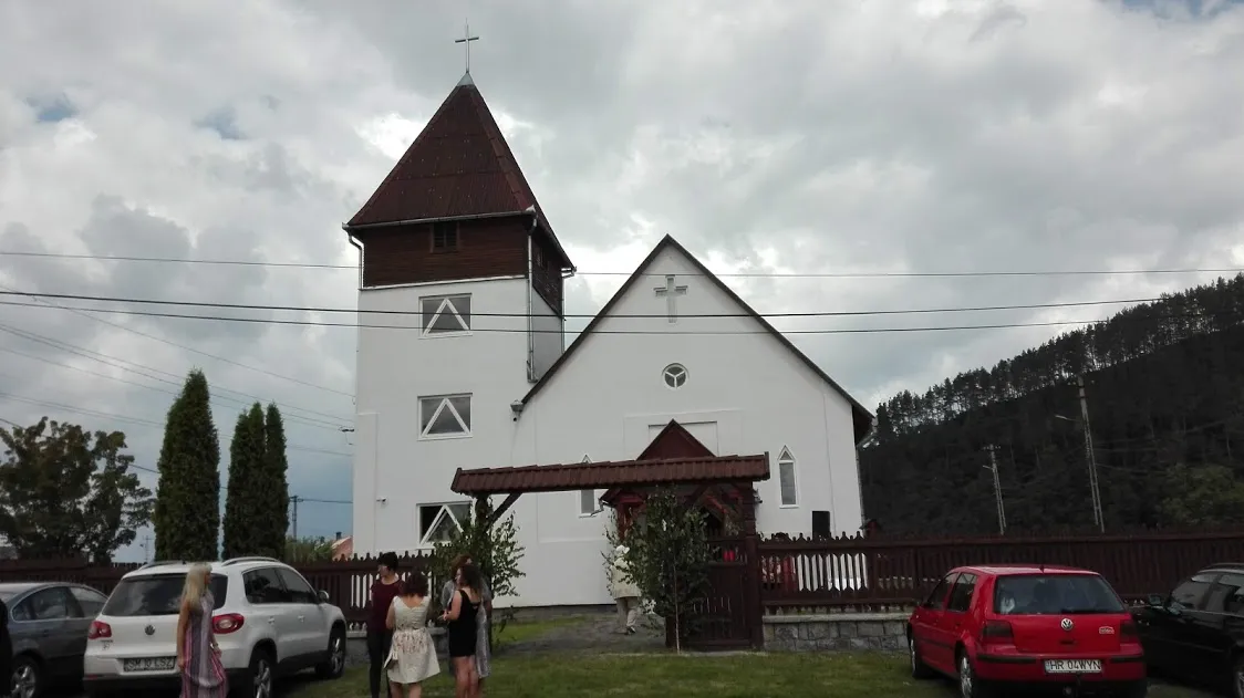 Photo showing: Romano catholic church in Gălăuțaș (in Hungarian Galócás), Romania, Harghita County.