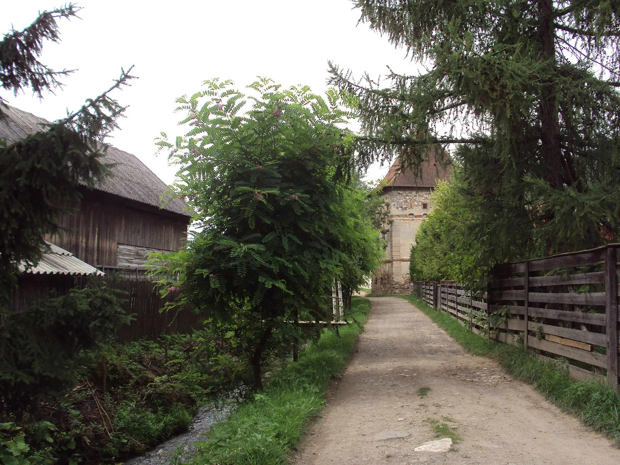 Photo showing: Bastionul sud-estic al castelulului Lázár din Lăzarea, județul Harghita, România